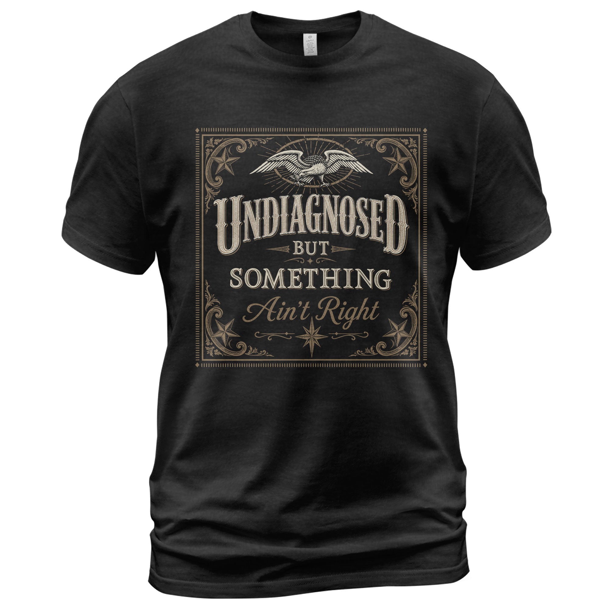 Undiagnosed But Something Ain't Right Tshirt - Vintage Filigree Chronic Illness Tee