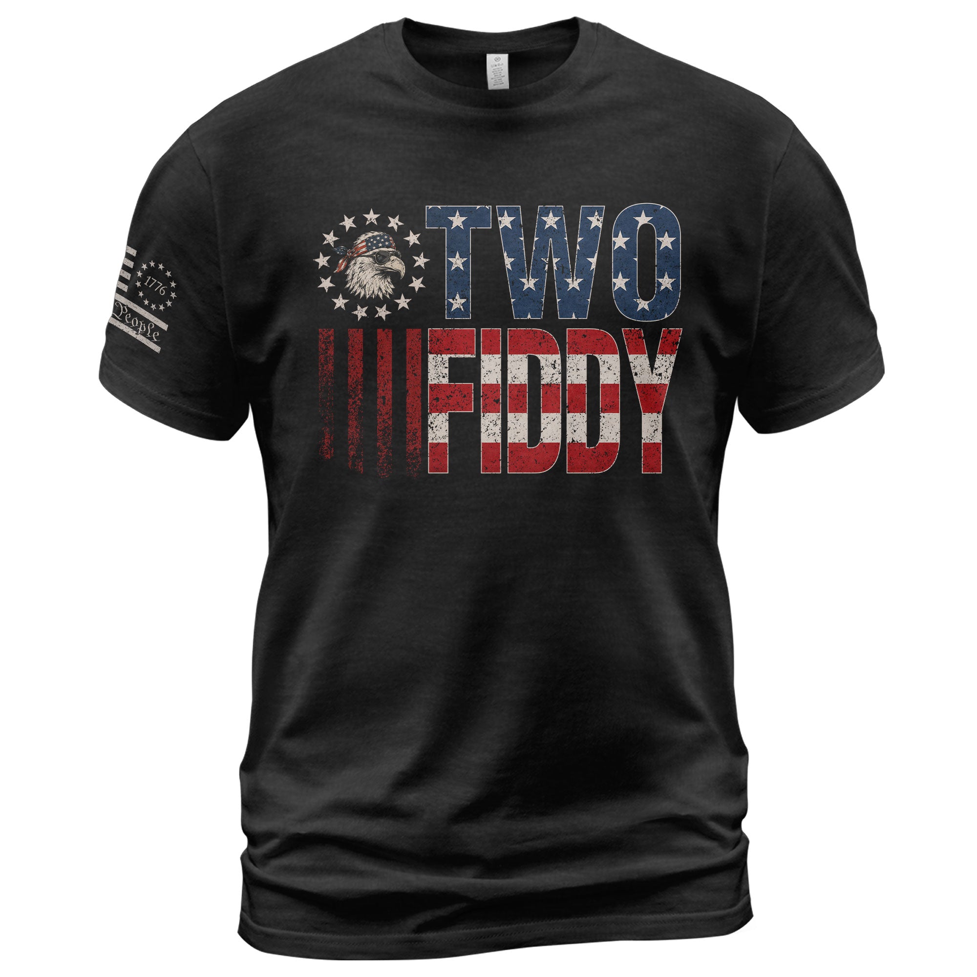 Two Fiddy Star-Spangled Graphic Tee - Patriotic 250th Anniversary Vintage Cotton Shirt