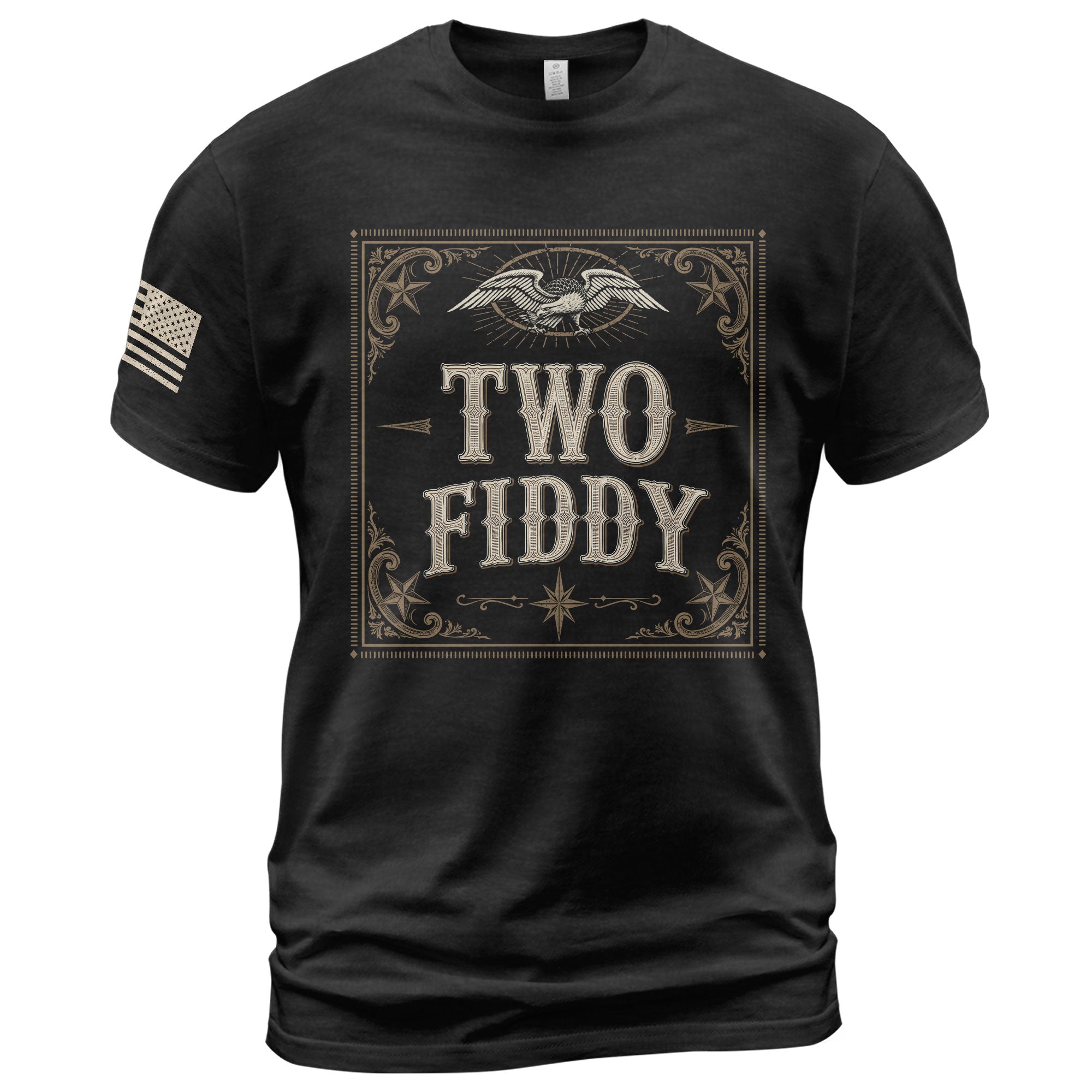Two Fiddy Vintage Emblem Graphic Tee - Elegant 250th Anniversary Heritage Cotton Shirt