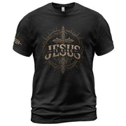 Christian Jesus Is King T Shirt Cross Design Vintage Religious Faith Graphic Tee
