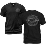 Faith Over Fear T Shirt Christian Crown Of Thorns Cross Psalms 118 6 Religious Tee
