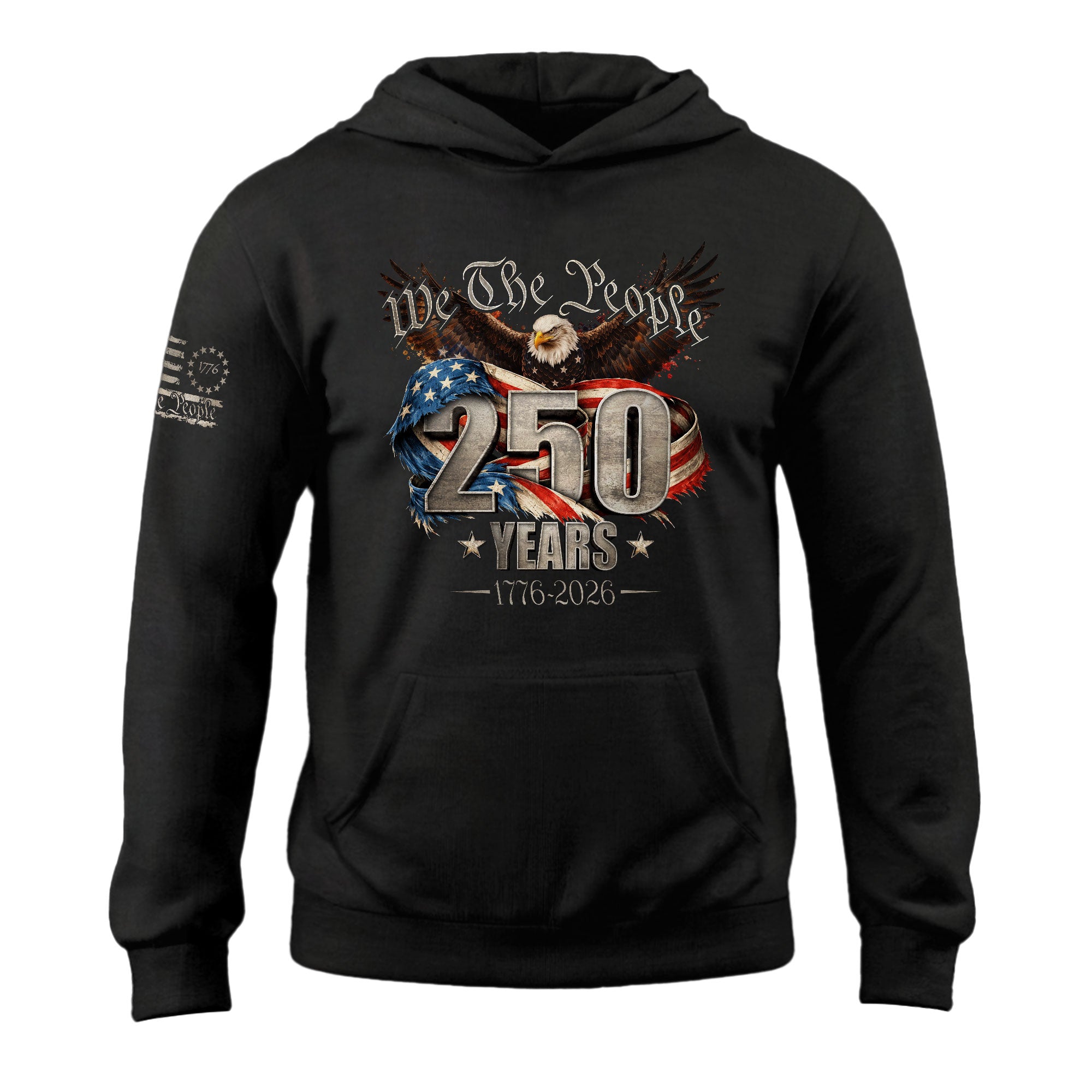 USA 1776–2026 250th Anniversary Hoodie, Patriotic American Celebration Apparel