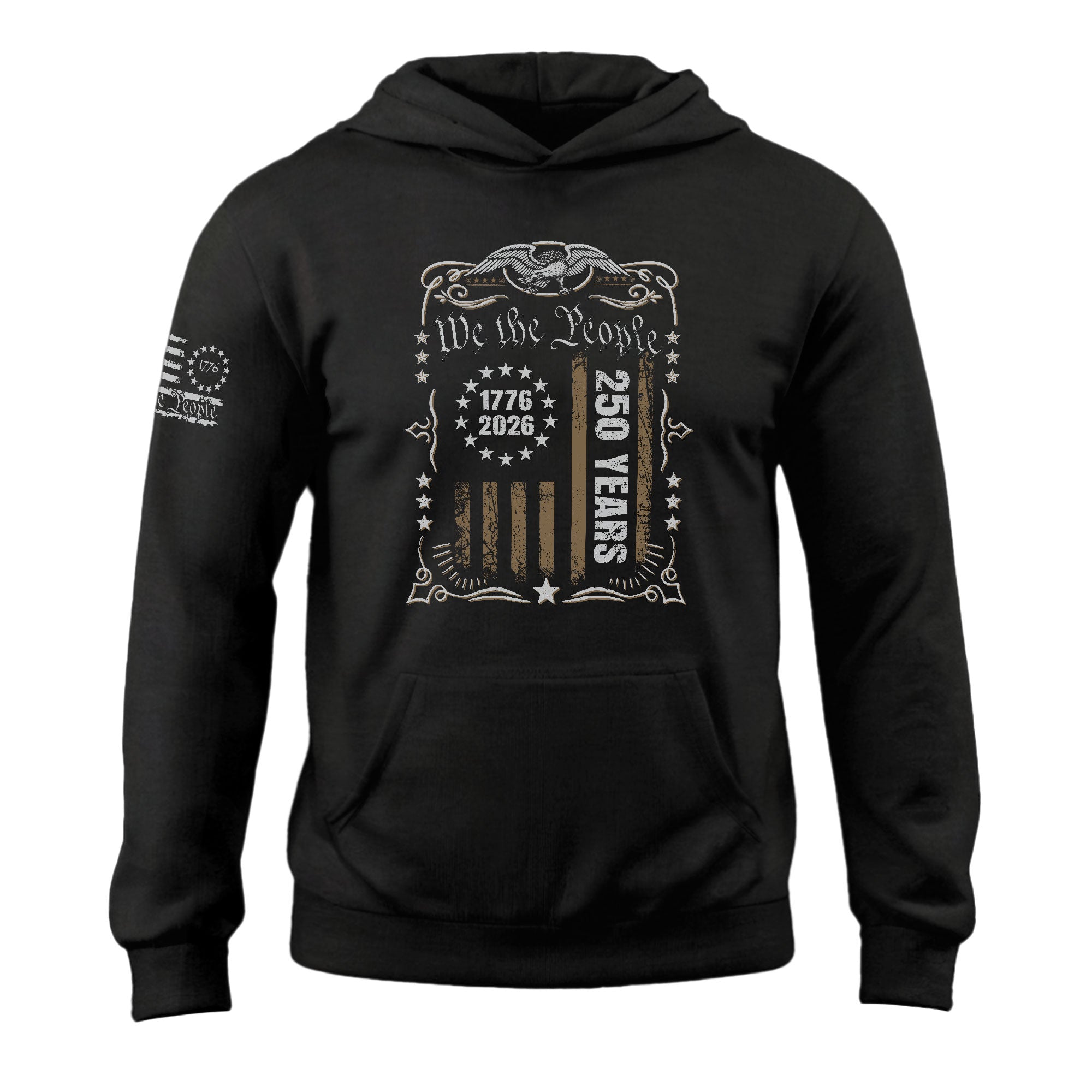 USA 250 Years Anniversary Hoodie 1776–2026, Patriotic American Heritage Style