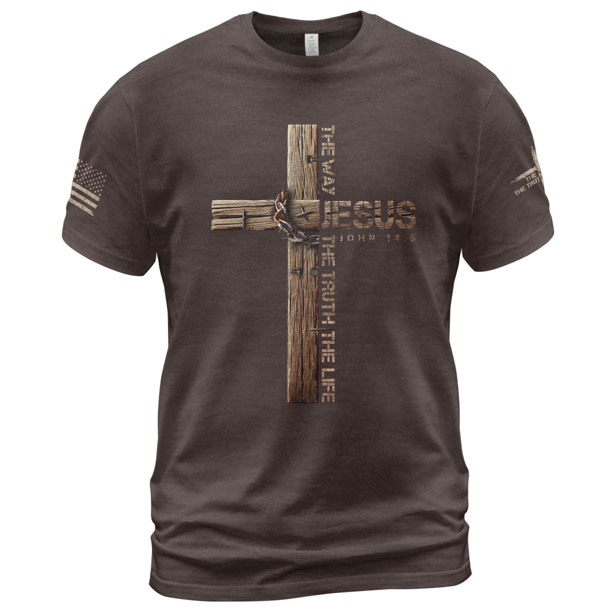 Jesus Is the Way T-Shirt – John 14:6 Cross Design