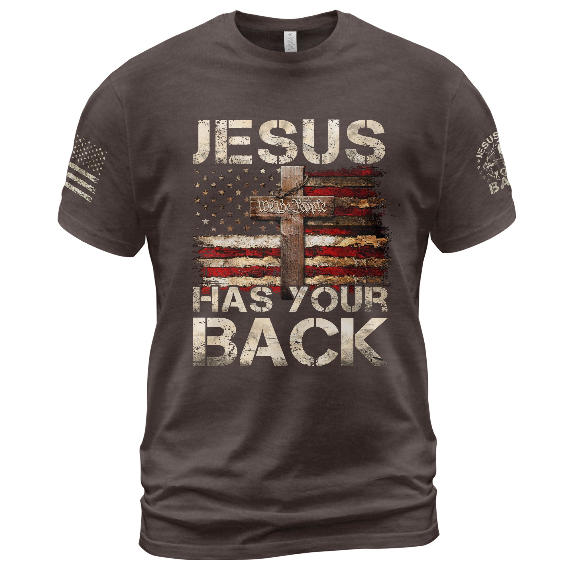 Jesus Has Your Back T-Shirt – Faith, Freedom & Divine Protection