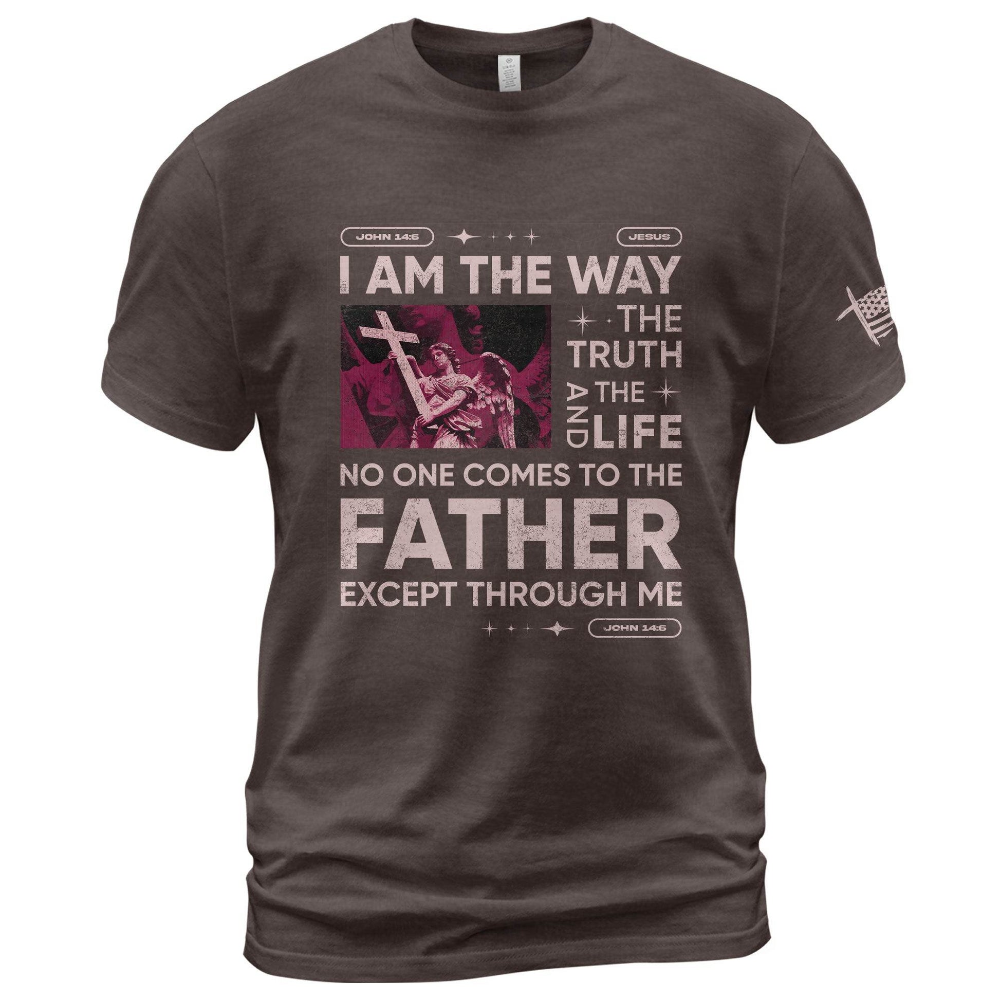 I Am the Way – Rose Scripture T-Shirt - Rust Field Wear