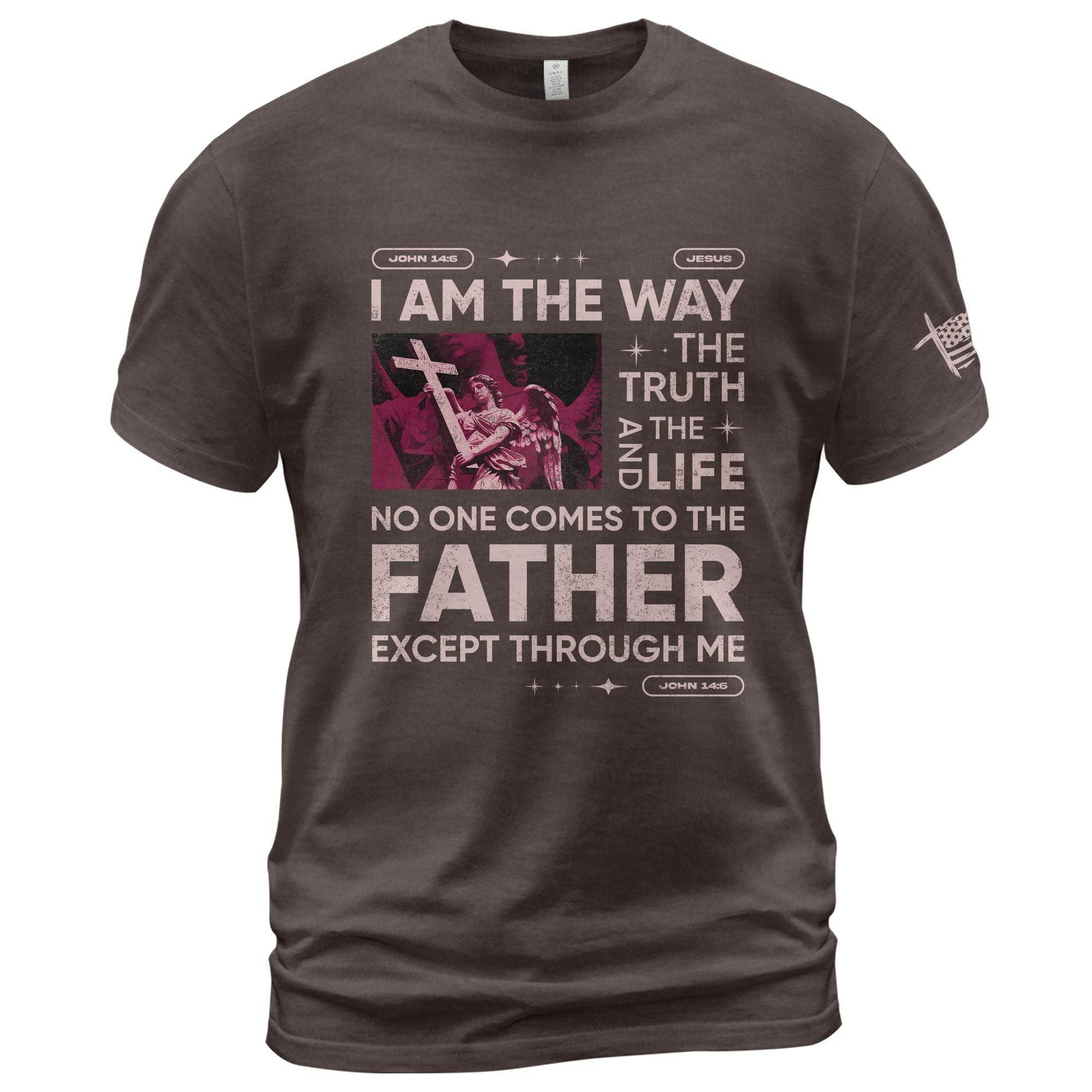 I Am the Way – Rose Scripture T-Shirt - Rust Field Wear