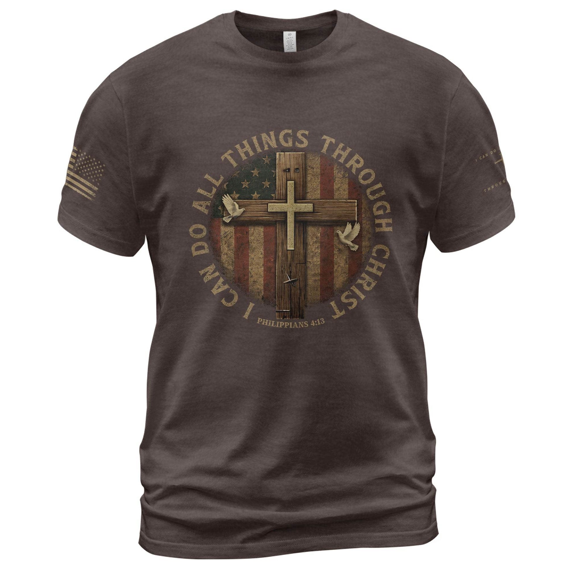 I Can Do All Things Christian Philippians 4:13 T-Shirt - Rust Field Wear
