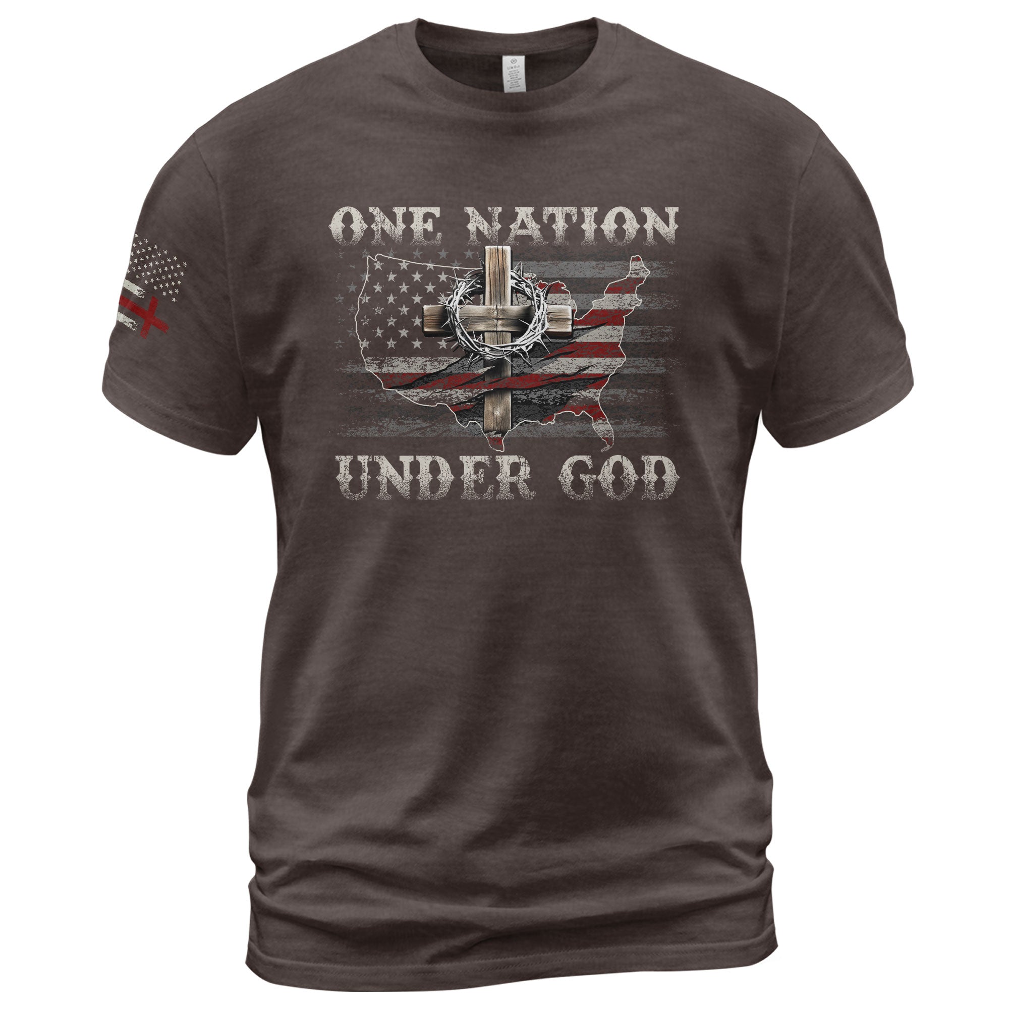 One Nation Under God Christian American Flag T-Shirt