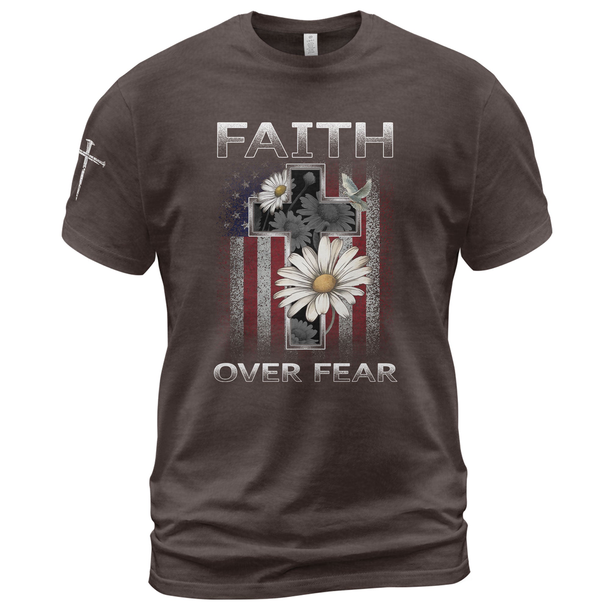 Faith Over Fear Christian Floral T-Shirt