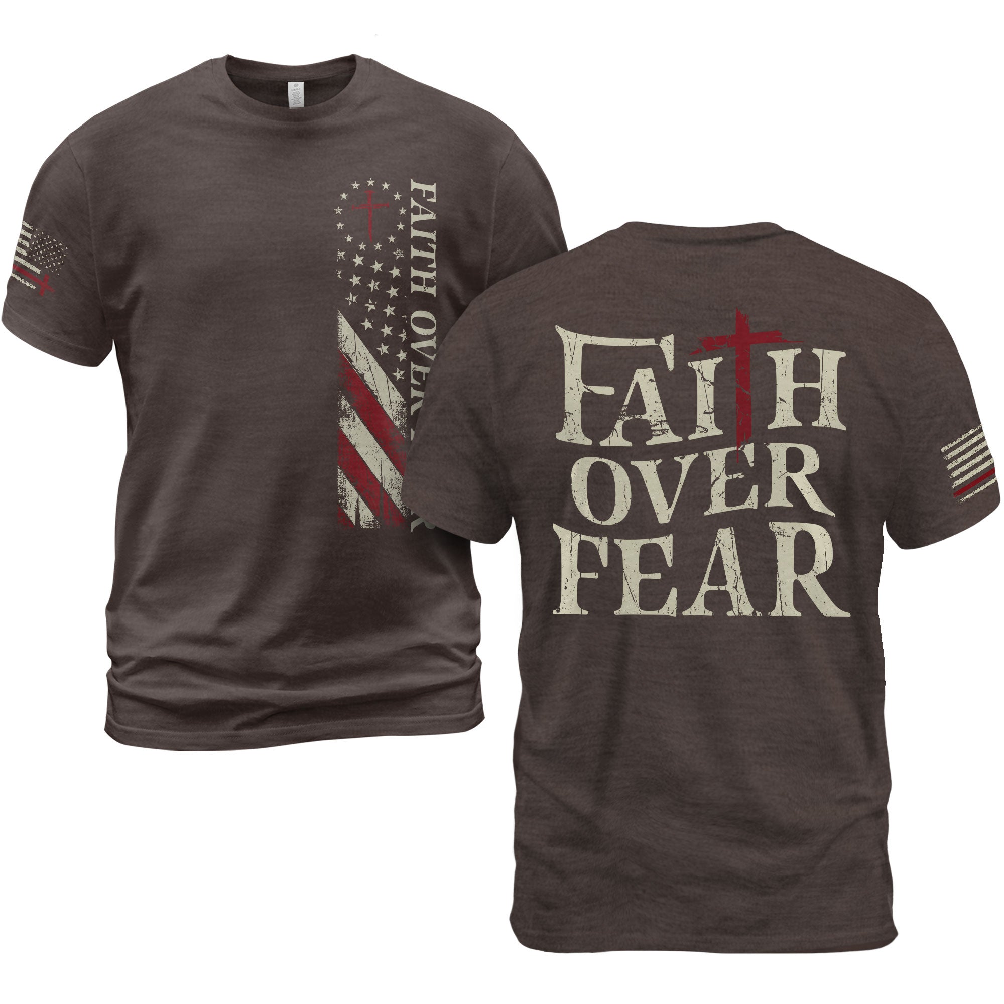 Faith Over Fear Christian Strength T-Shirt