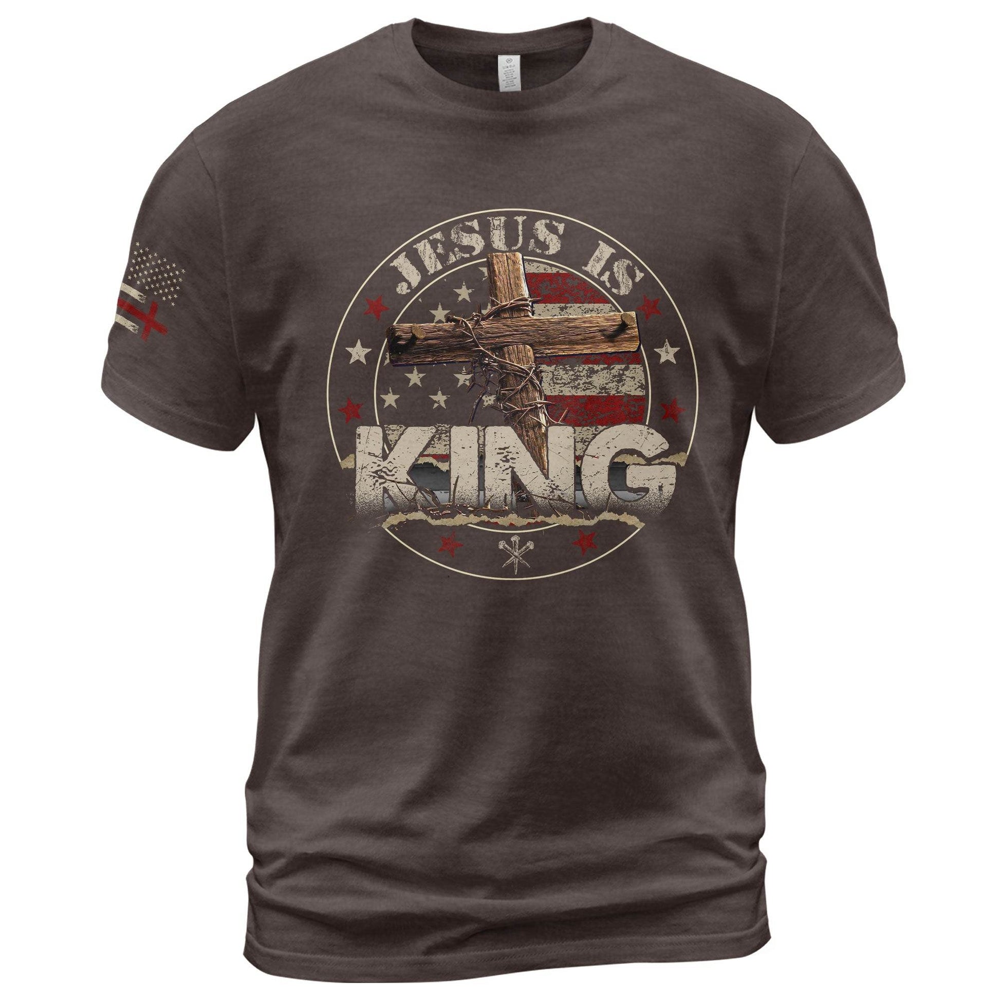 Jesus Is King T-Shirt – Crown Him with Every Step - Rust Field Wear