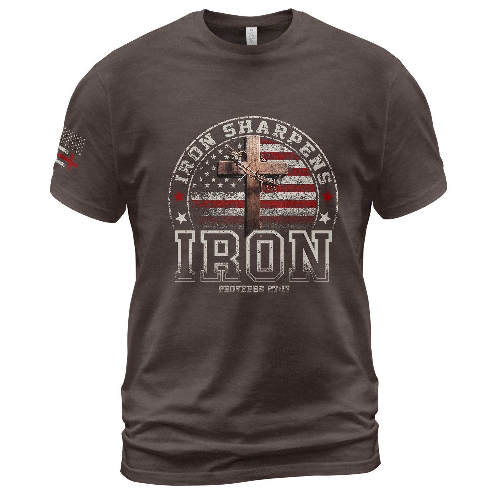 Iron Sharpens Iron Christian T-Shirt - Rust Field Wear
