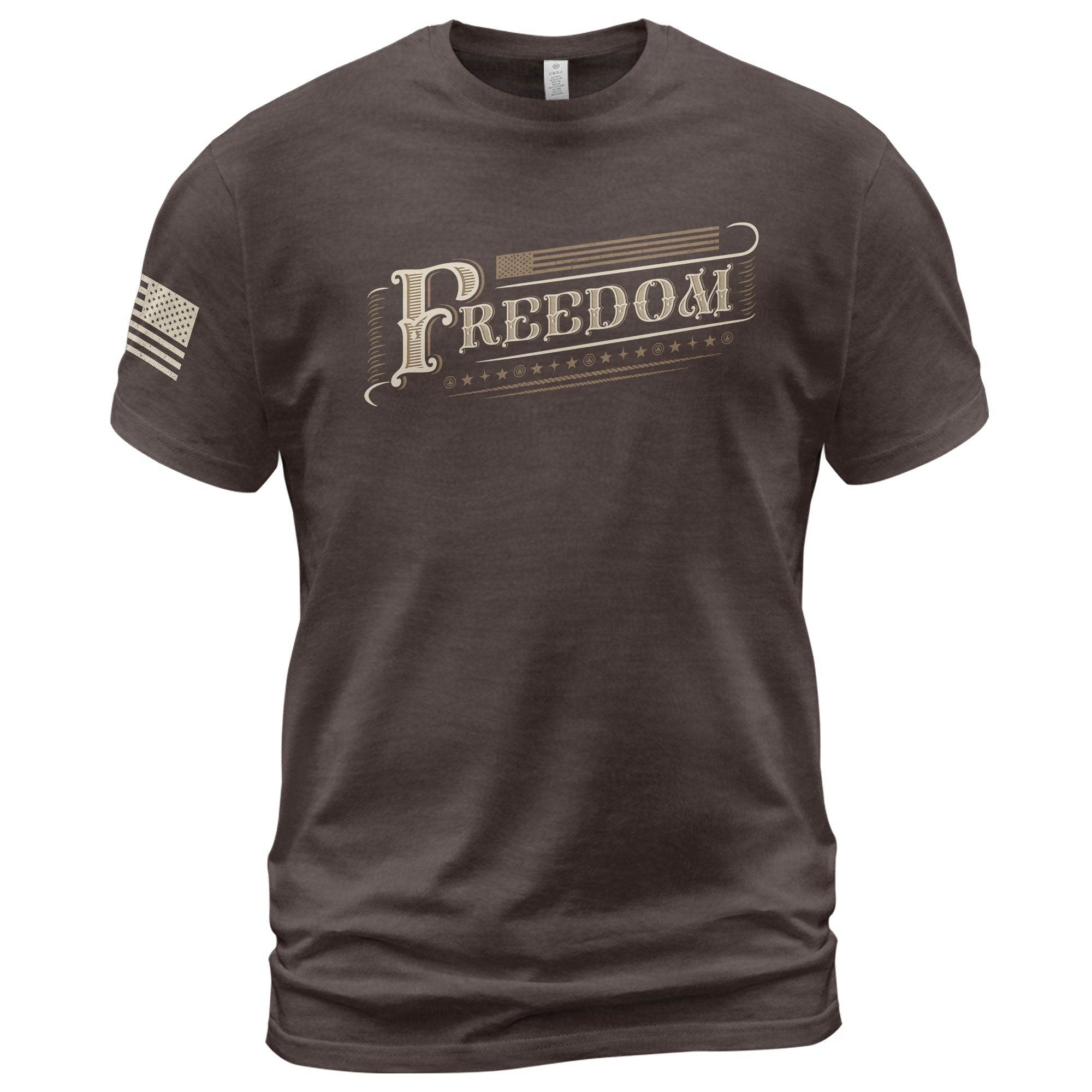 Vintage 'Freedom' Script T-Shirt - Rust Field Wear