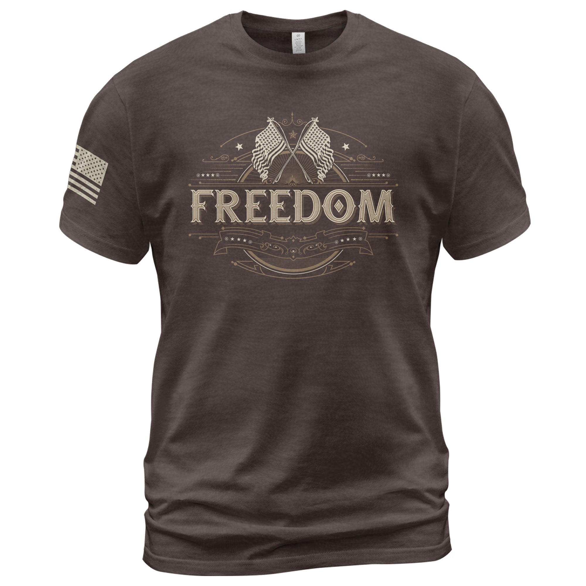 Freedom Heritage Patriotic American Flag Tribute T-Shirt