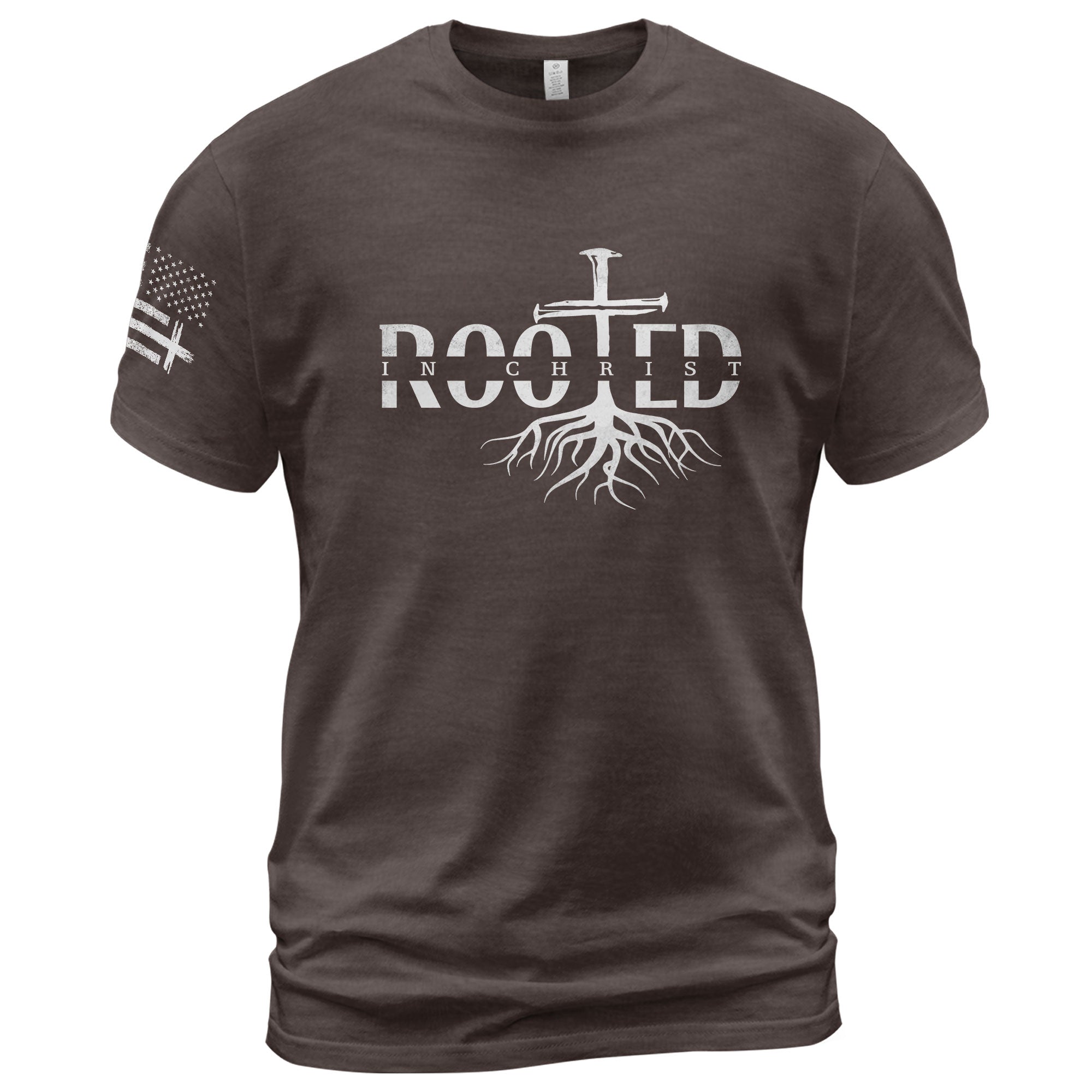 Rooted In Christ Cross Roots Christian T-Shirt