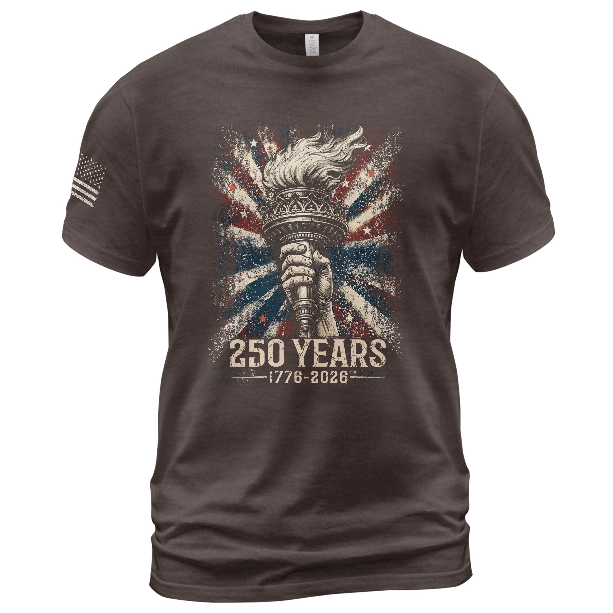 USA 250th Anniversary 250 Years Shirt 1776-2026 Liberty Torch Patriotic Pride