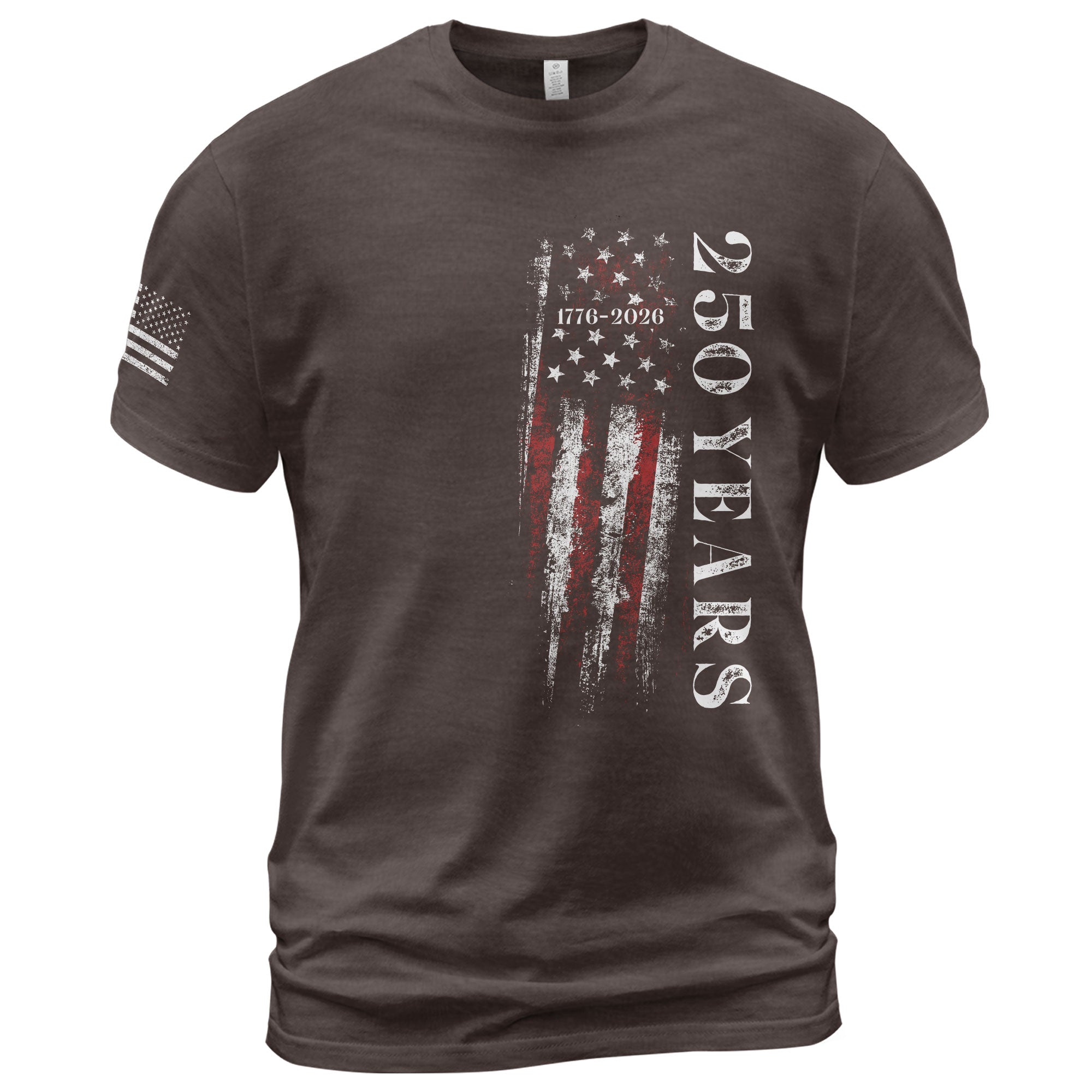 250 Years Vertical Flag T-Shirt – Vintage USA Independence 1776–2026 Shirt