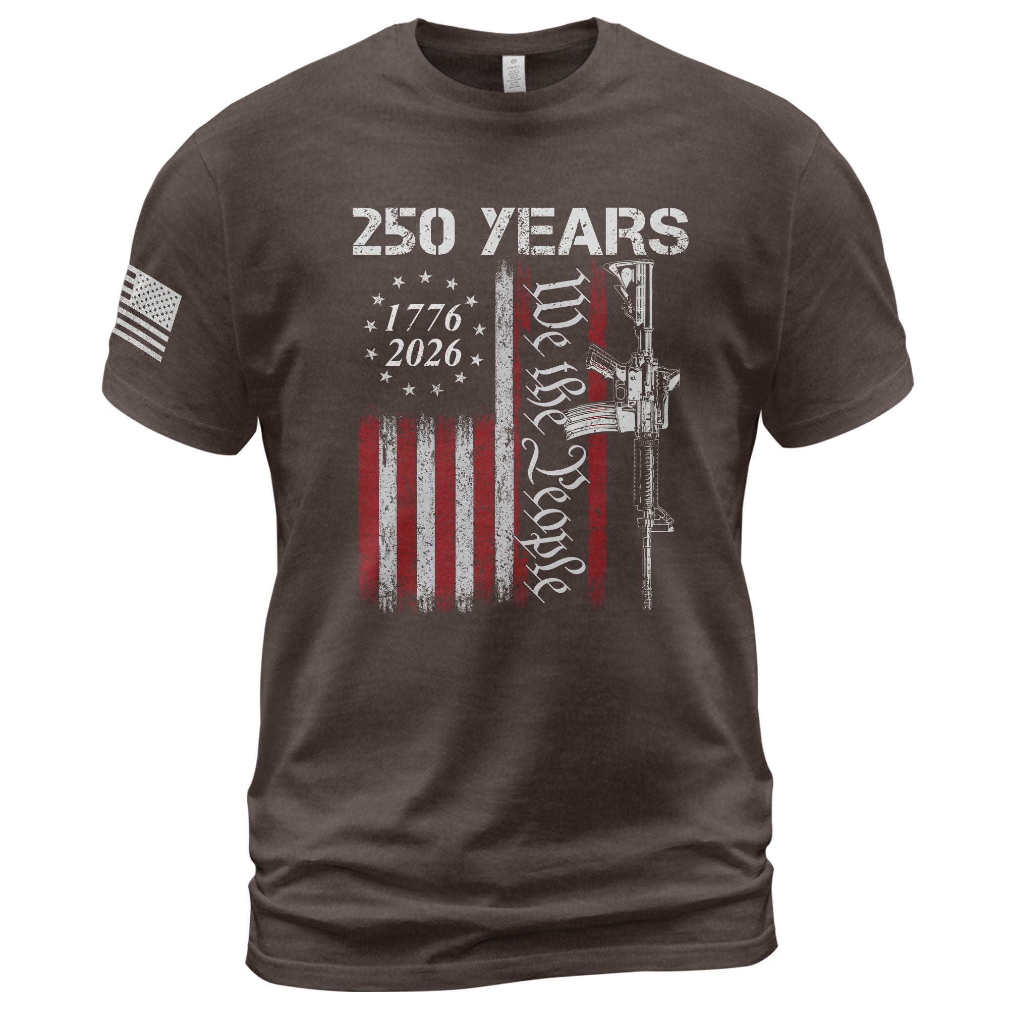 250 Years We The People T-Shirt – Vintage USA Flag 1776–2026 Independence Tee