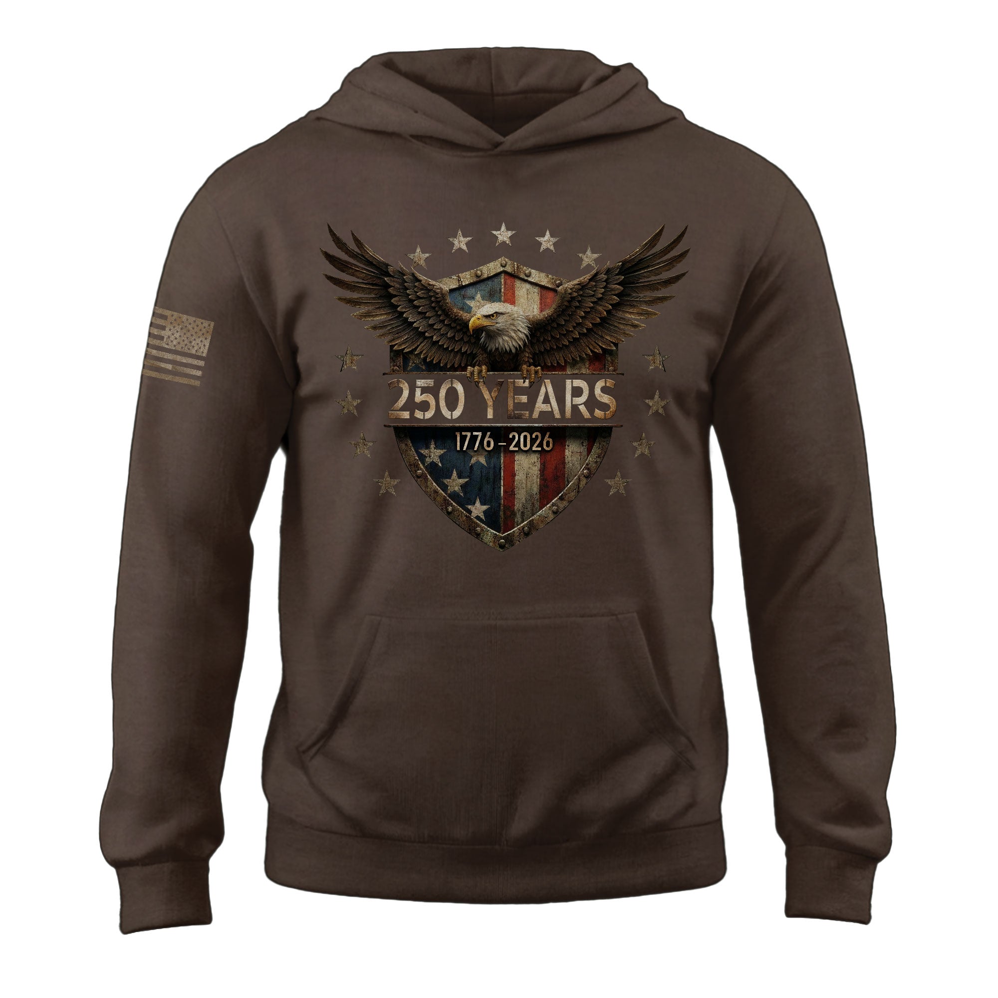 USA 250th Anniversary Hoodie 1776-2026 American Flag Eagle Patriotic Men