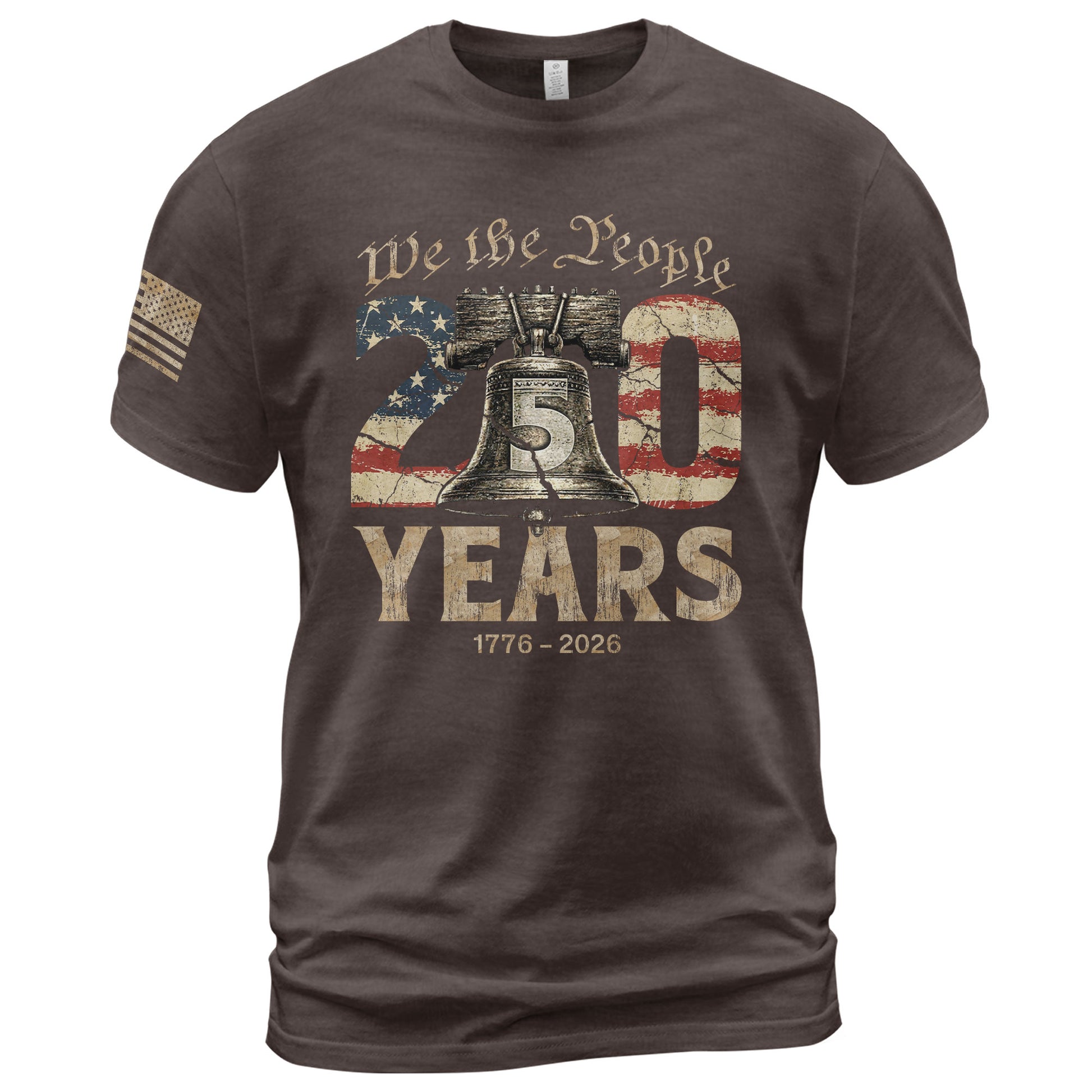 USA 250th Anniversary Shirt 1776-2026 Liberty Bell We The People Patriotic for Men - Rust Field Wear