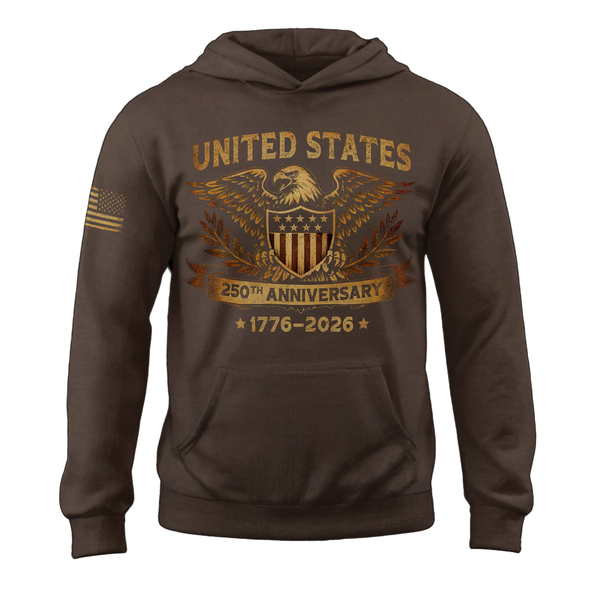USA 250th Anniversary Semiquincentennial 250 Years Hoodie 1776-2026 Patriotic Eagle Shield