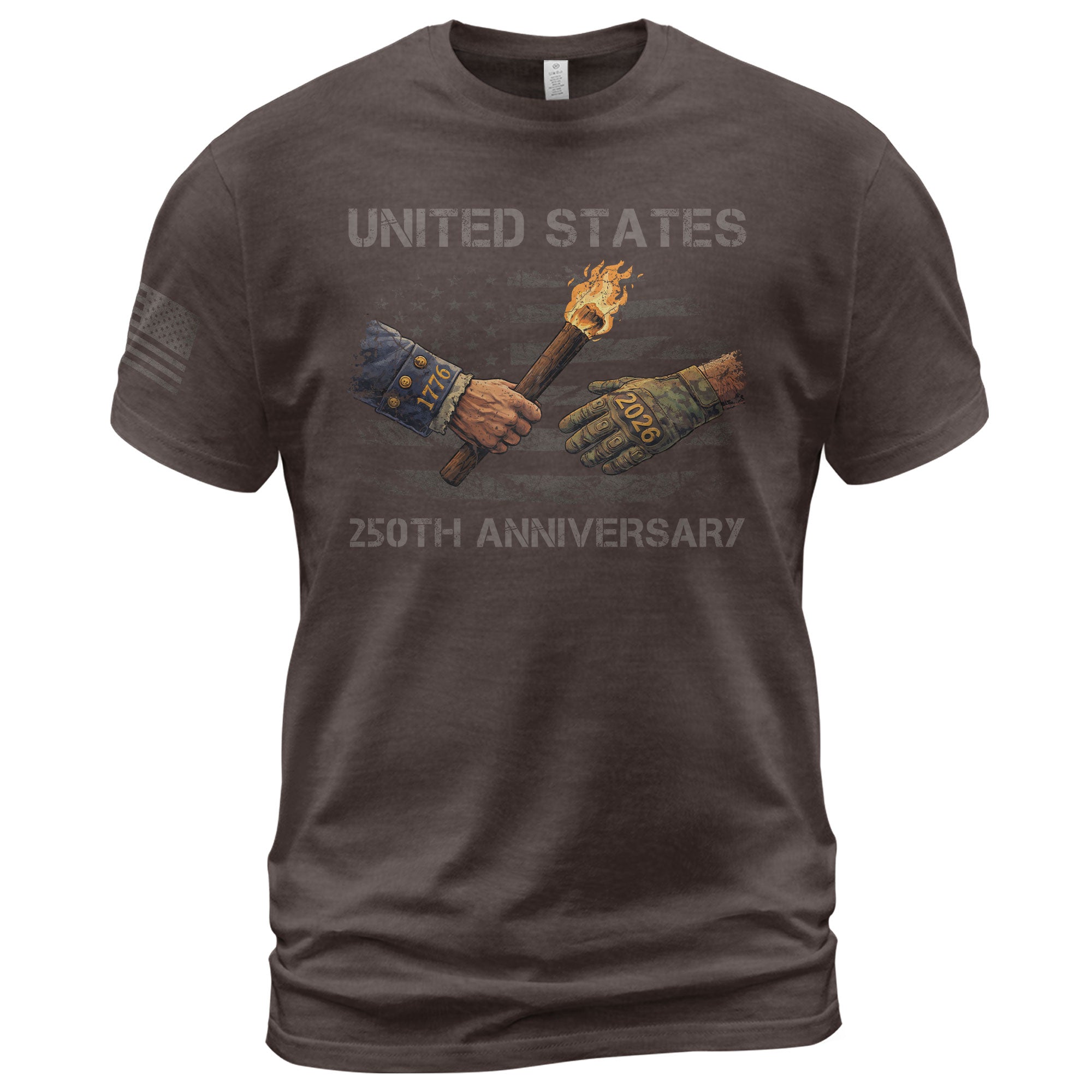 USA 250th Anniversary Semiquincentennial 250 Years Shirt 1776-2026 Past and Present Torch of Freedom Patriotic