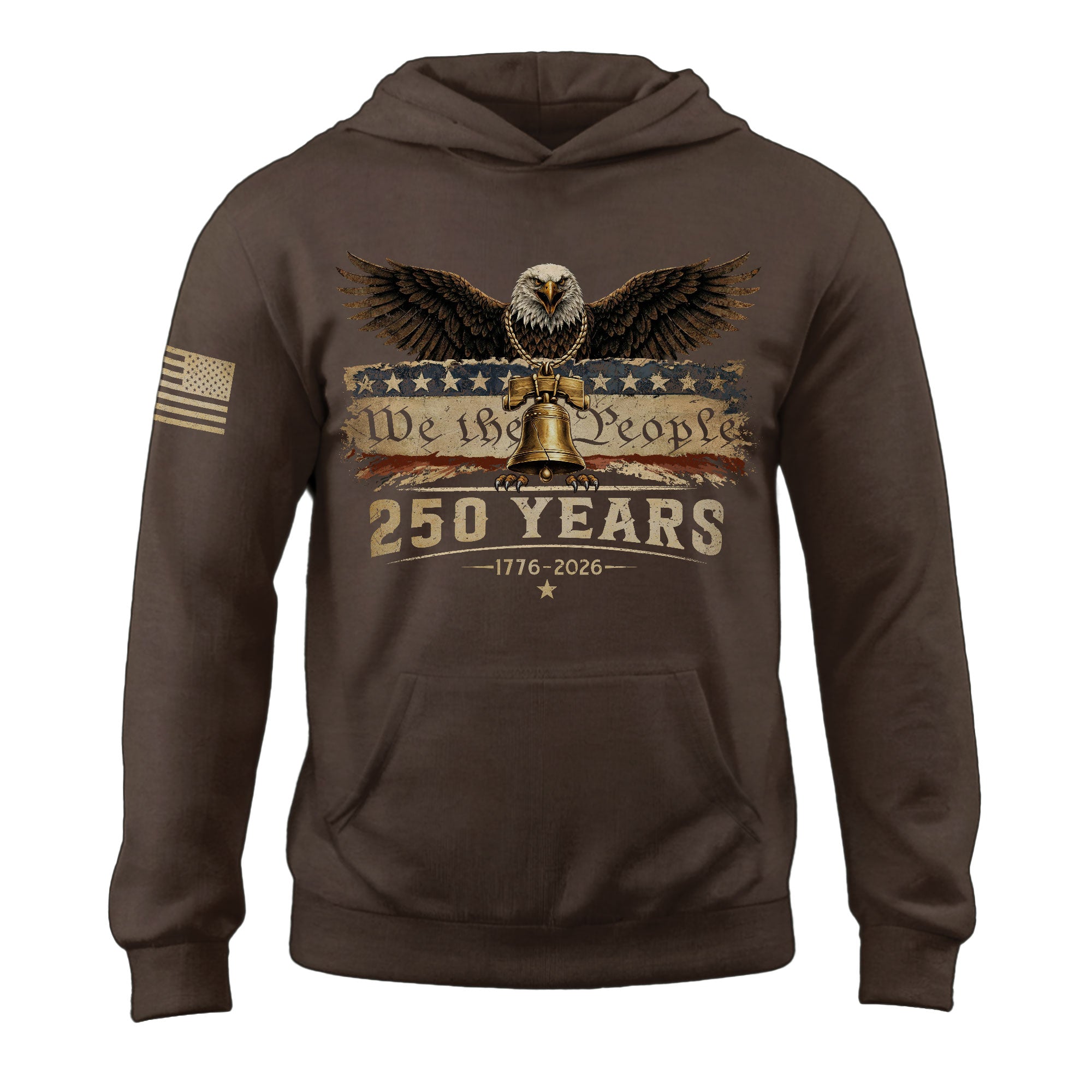 America 1776–2026 250 Years Anniversary Hoodie, Classic Patriotic American History Commemorative Hoodie