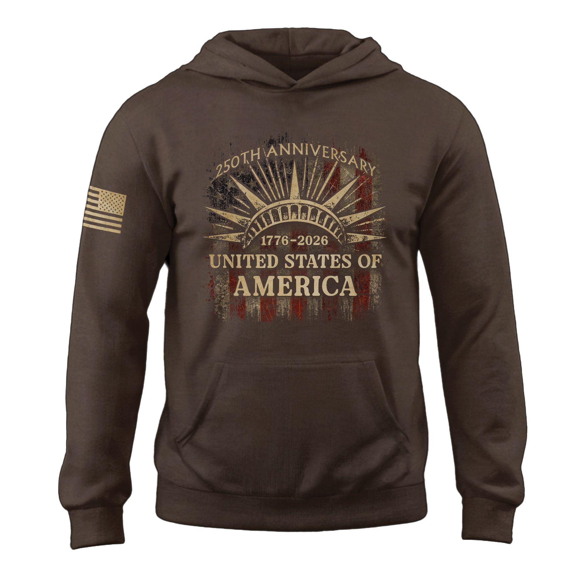 250th Anniversary USA Hoodie 1776–2026, Vintage American Heritage Freedom Celebration Unisex Hoodie