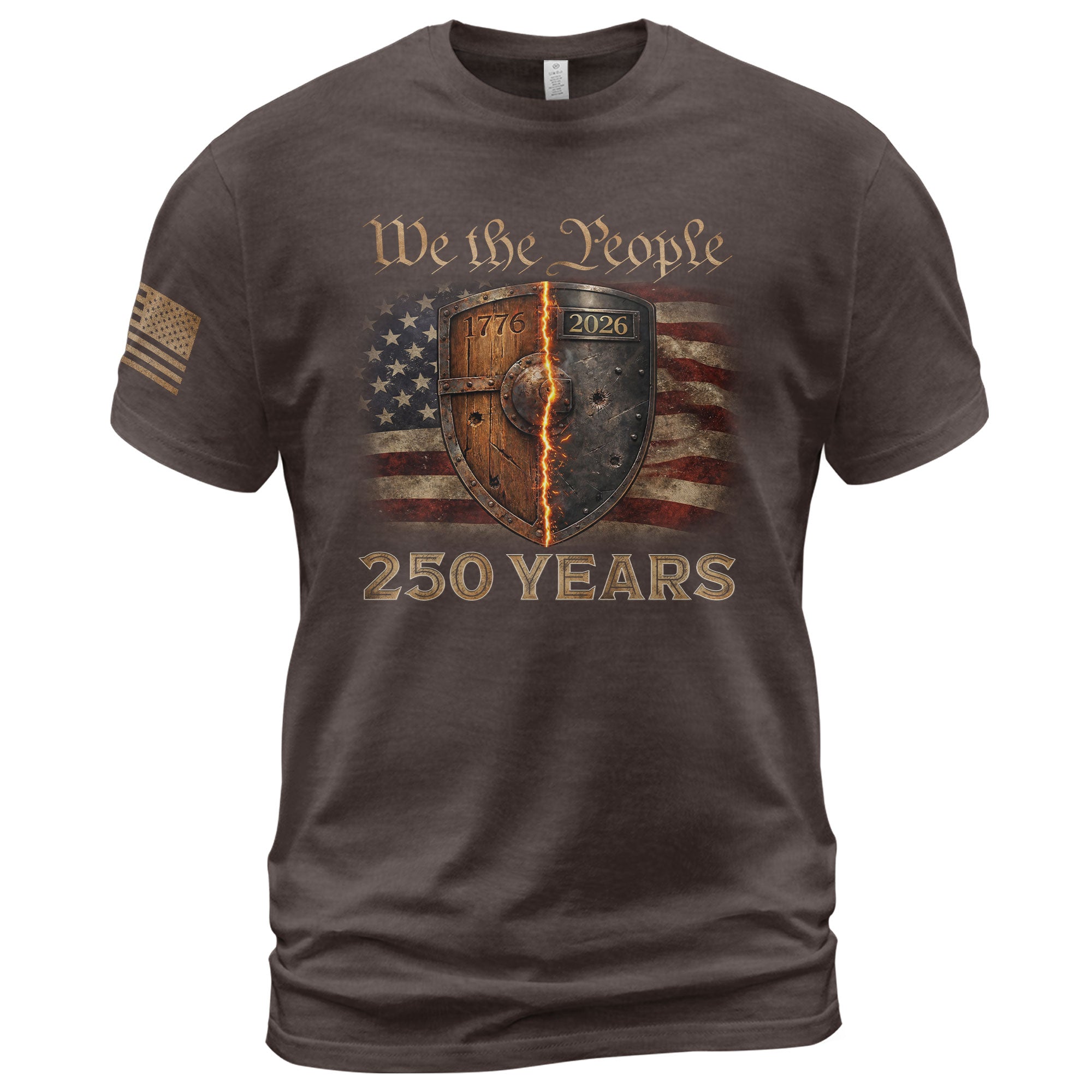 USA 250th Anniversary 250 Years Semiquincentennial Shirt 1776-2026 We The People Mechanical Eagle Patriotic Mental Strength