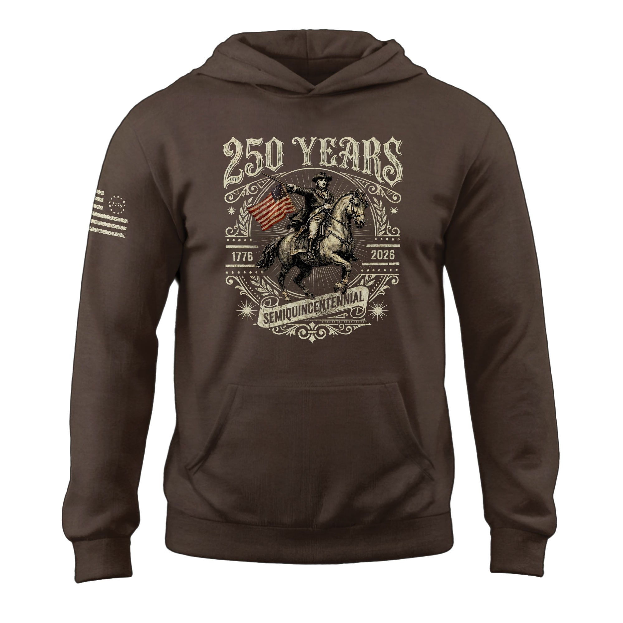 USA Semiquincentennial 250 Years Hoodie 1776–2026 American Heritage Freedom Journey