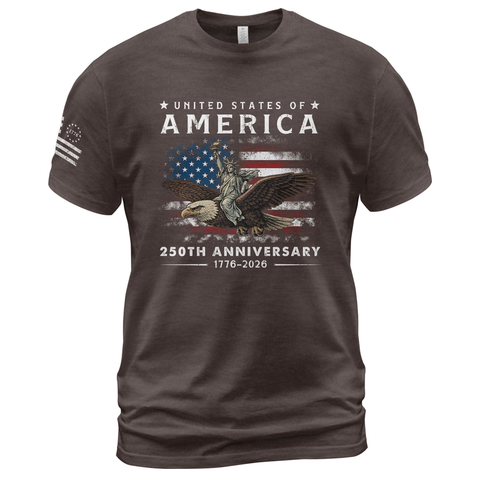 United States of America 250th Anniversary Shirt Semiquincentennial 1776-2026 USA Flag Liberty Eagle Patriotic Mens
