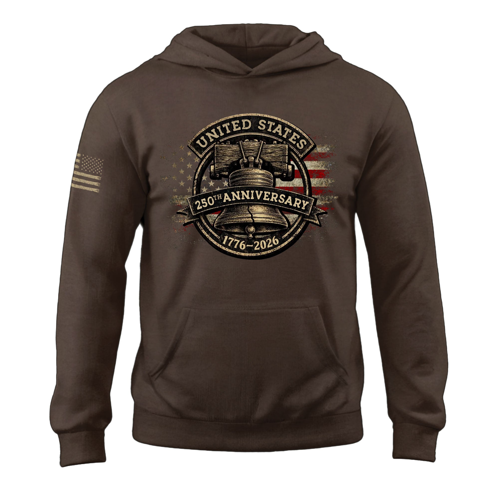 USA 250th Anniversary Hoodie 1776–2026, Patriotic American Heritage Vintage Flag Design, Unisex Hoodie