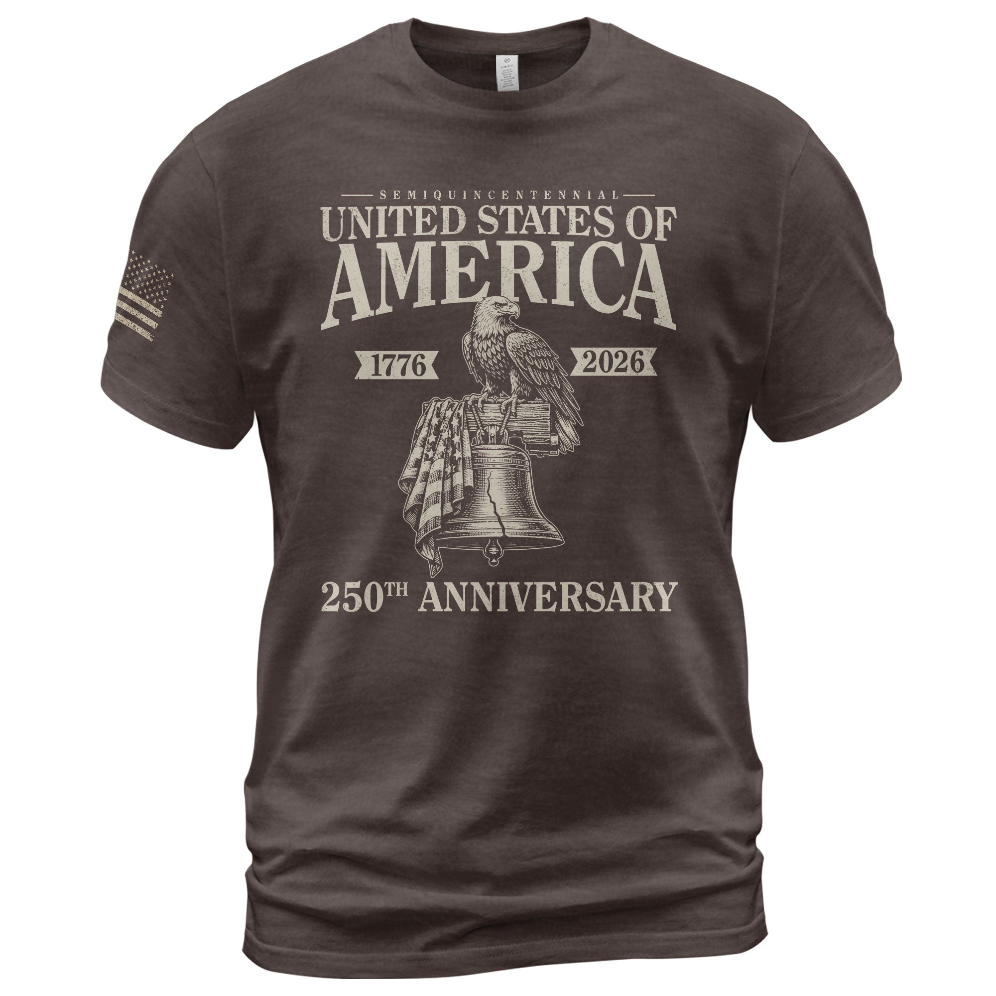 USA 250 Years Shirt Semiquincentennial 1776-2026 Commemorative Patriotic Eagle Liberty Bell Men’s T-Shirt