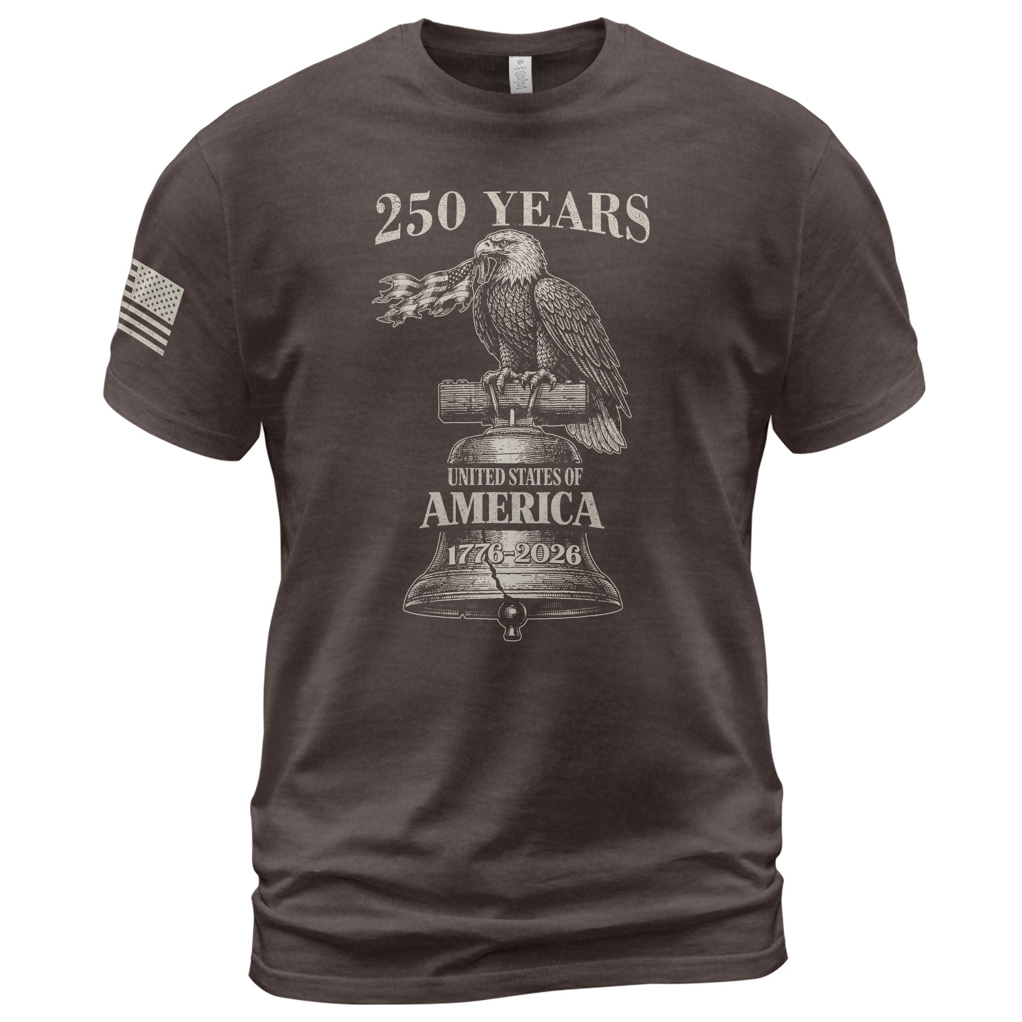 USA 250 Years Vintage T-Shirt Semiquincentennial 1776-2026 Patriotic Eagle Flag Liberty Bell Men’s Tee
