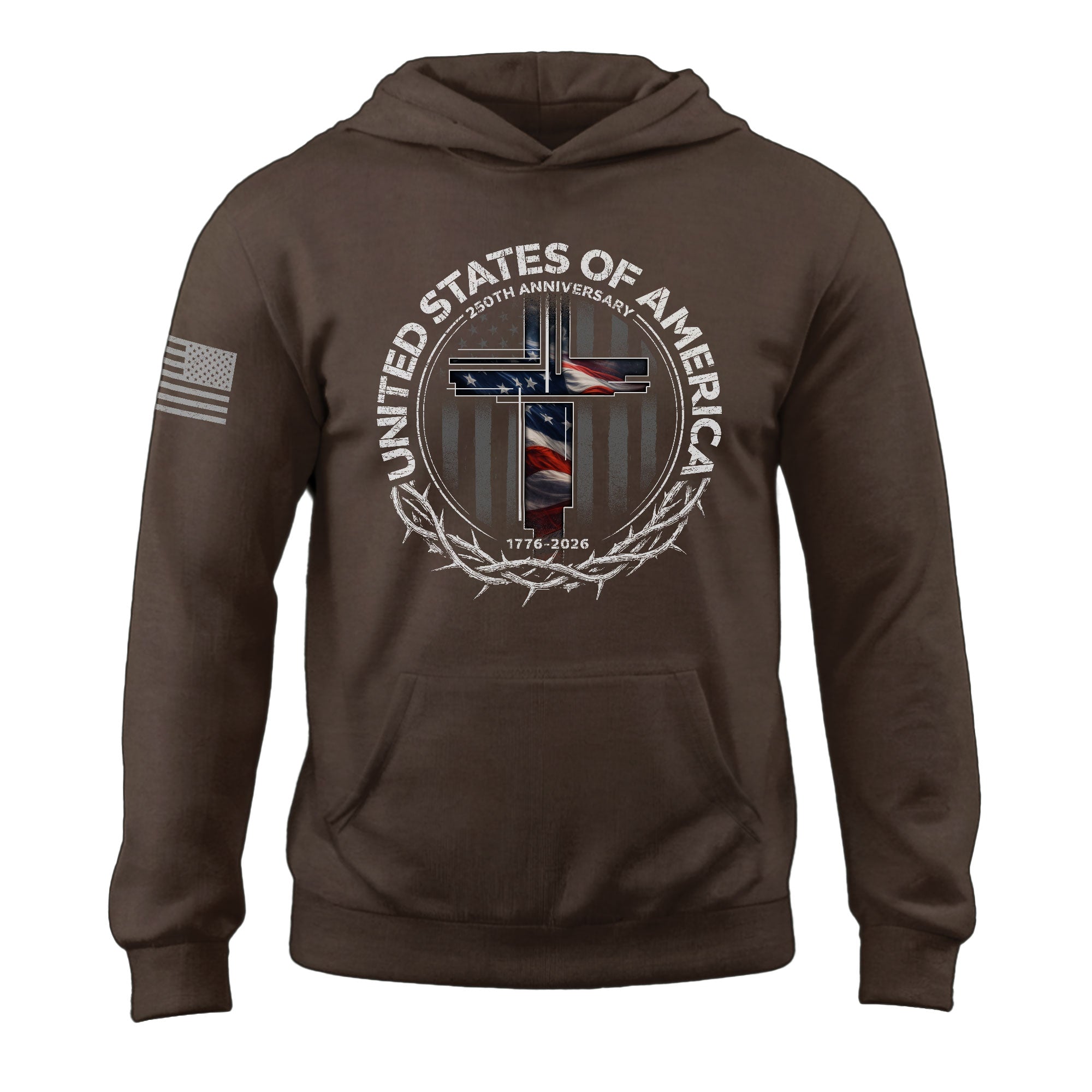 USA Faith and Freedom Hoodie 1776–2026 Christian 250th Anniversary Apparel
