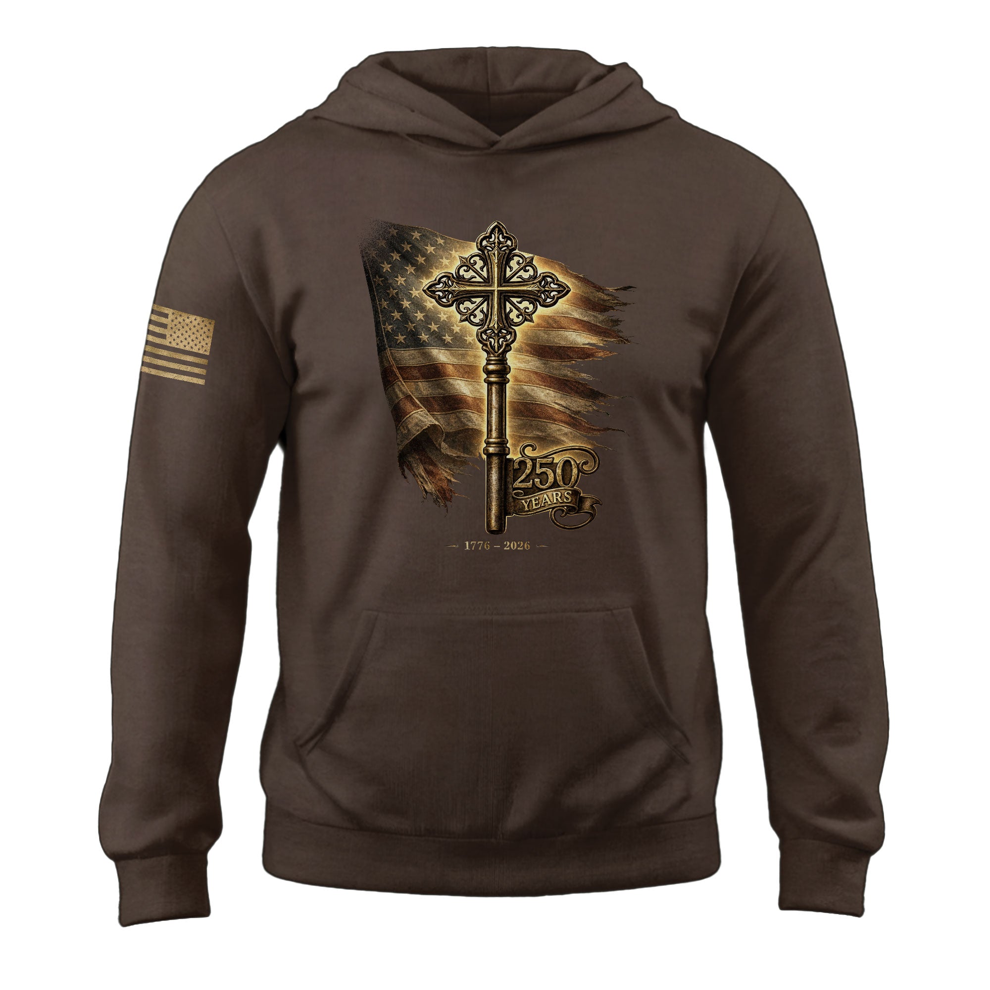 1776–2026 USA Semiquincentennial Christian Hoodie Patriotic Faith Apparel