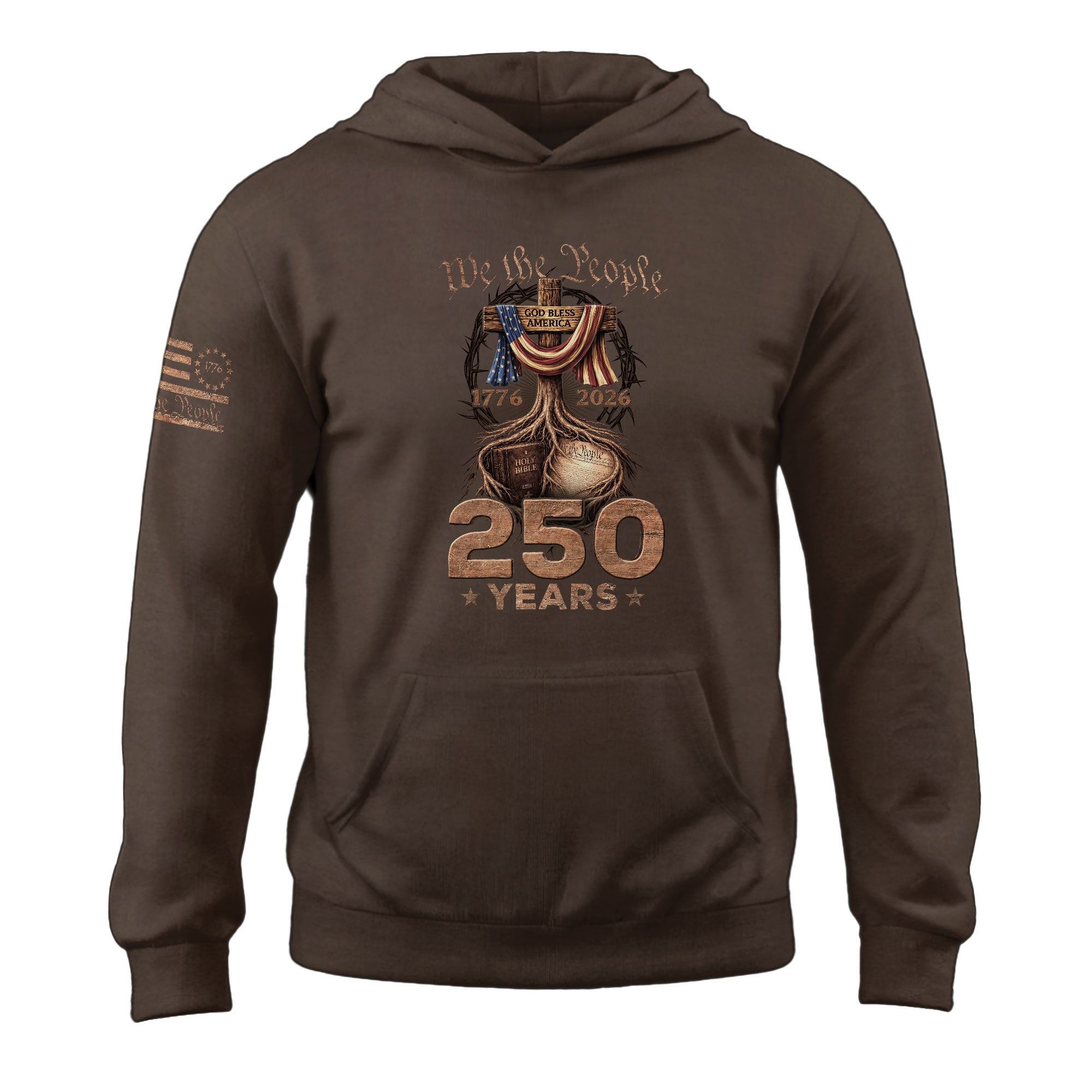 Patriotic Christian Heritage Hoodie USA 250th Independence Anniversary Gift