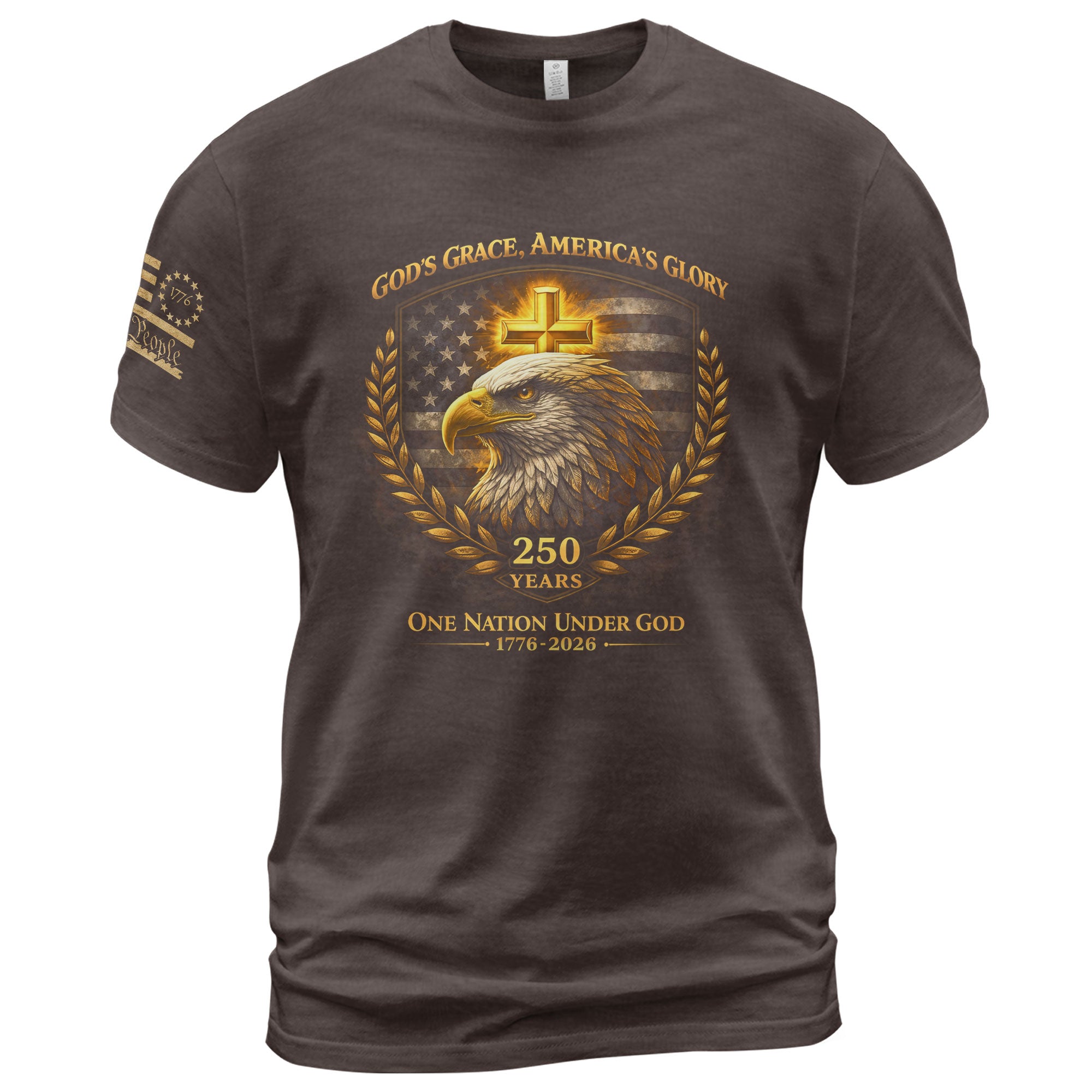 USA 250th Anniversary 1776-2026 Eagle Shirt – One Nation Under God 250 Years Christian Patriotic Heritage Tee