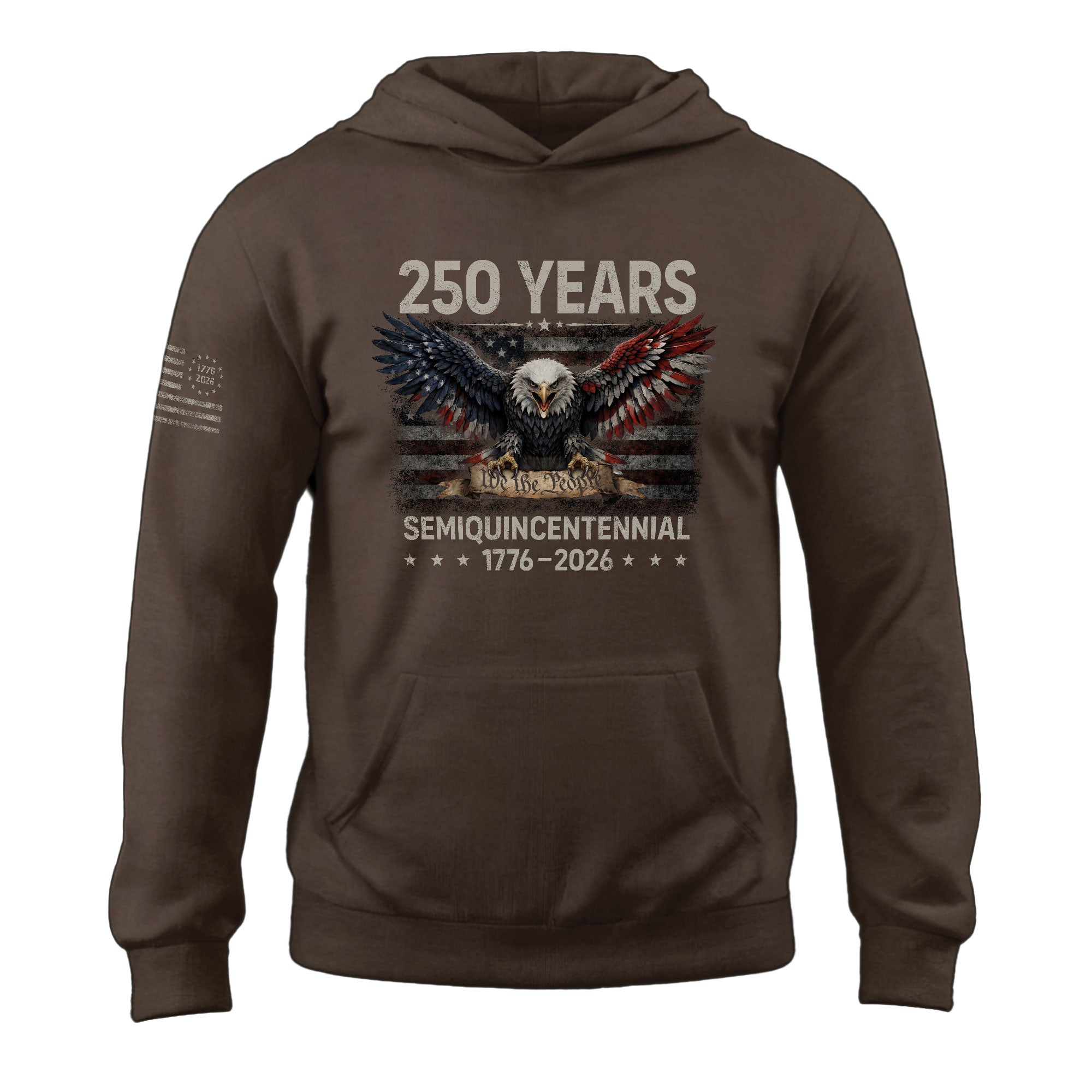 America 250th Anniversary Hoodie - Semiquincentennial 1776-2026 Patriotic We The People Mens Hoodie