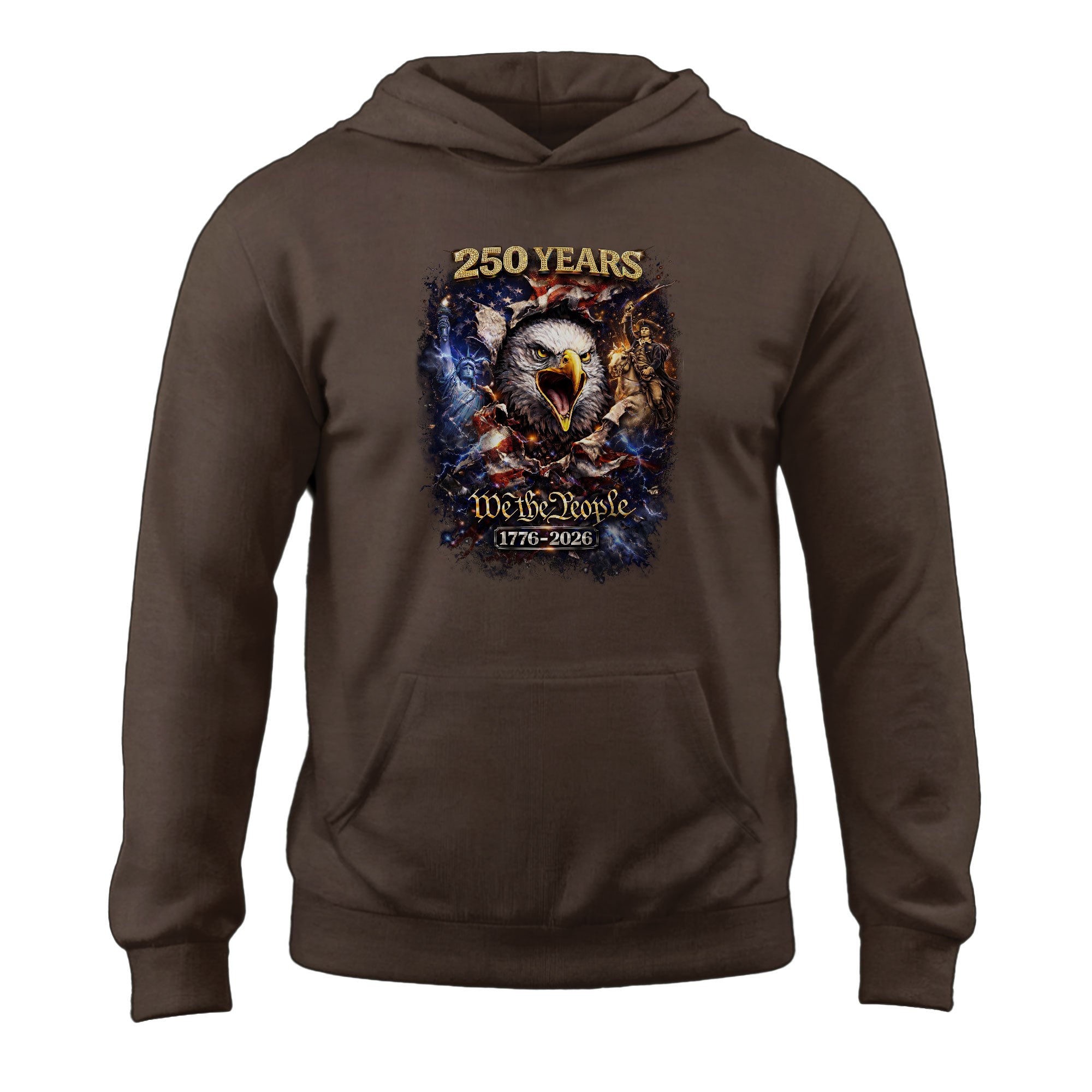 America 250th Anniversary Hoodie 1776-2026 – Eagle Statue of Liberty We The People Freedom Hoodie