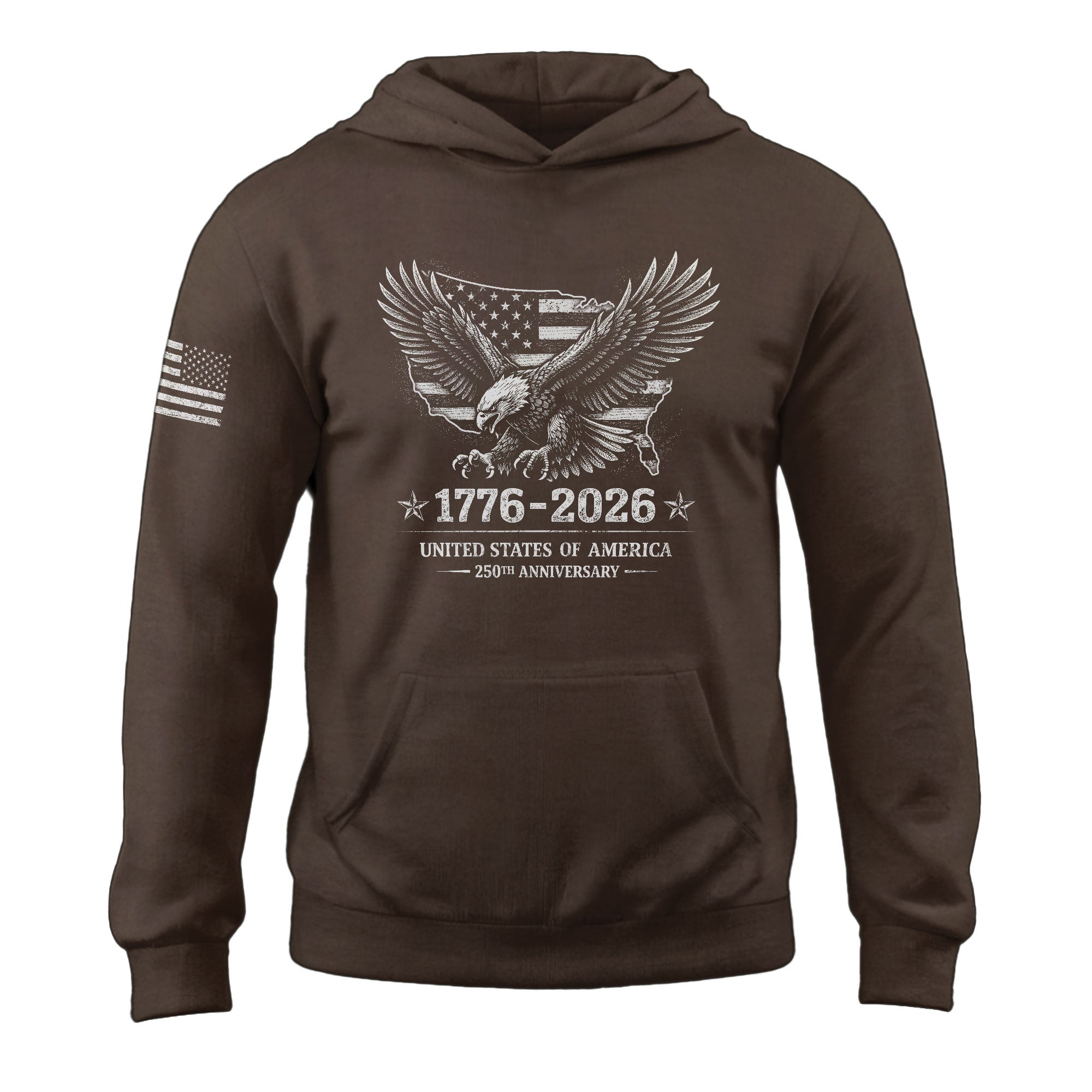 USA 250th Anniversary 1776-2026 Semiquincentennial Hoodie – Patriotic Eagle US Flag Heritage Men’s Hoodie