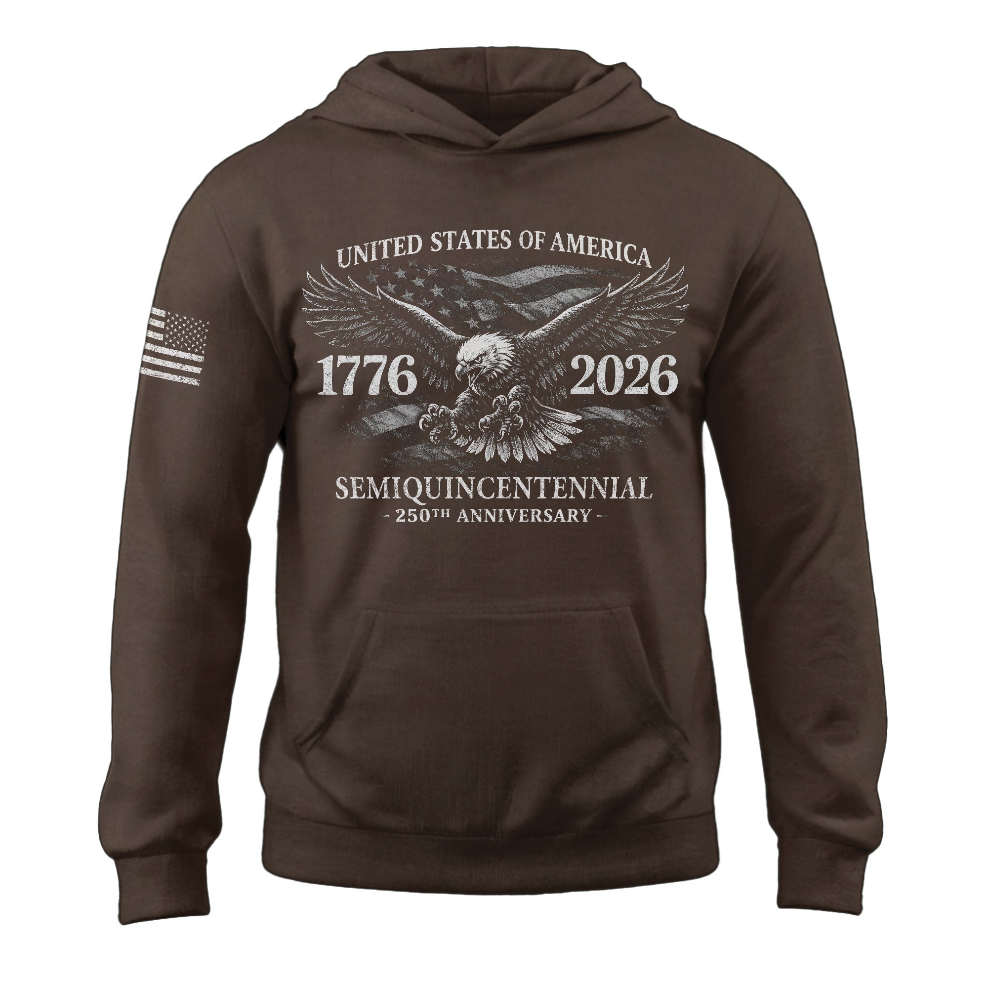 America 250th Anniversary 1776-2026 Semiquincentennial Hoodie – Patriotic Eagle Flag Freedom Men’s Clothing