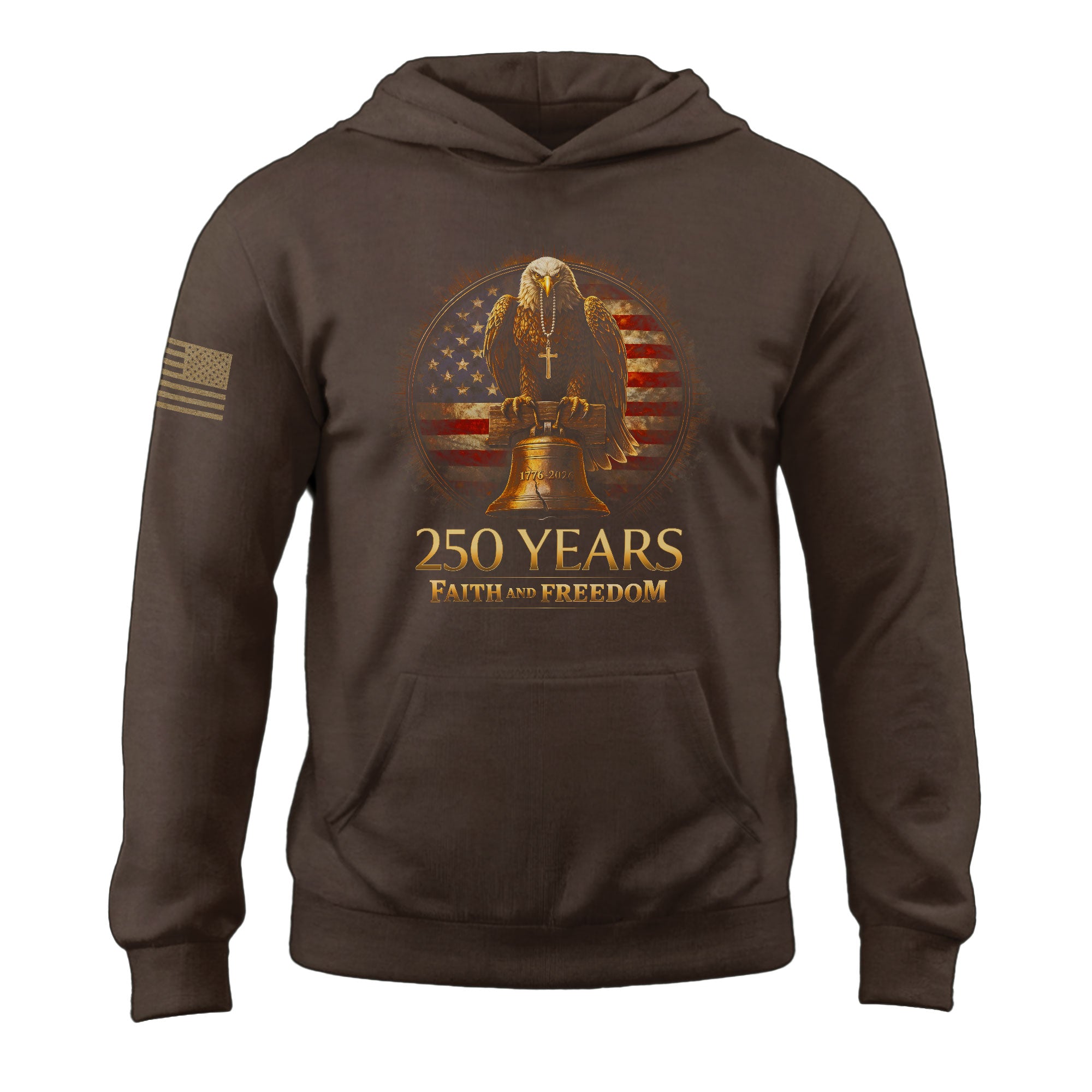 USA 250th Anniversary 1776-2026 Semiquincentennial Hoodie – Eagle Liberty Bell One Nation Under God 250 Years of Blessings Patriotic Hoodie