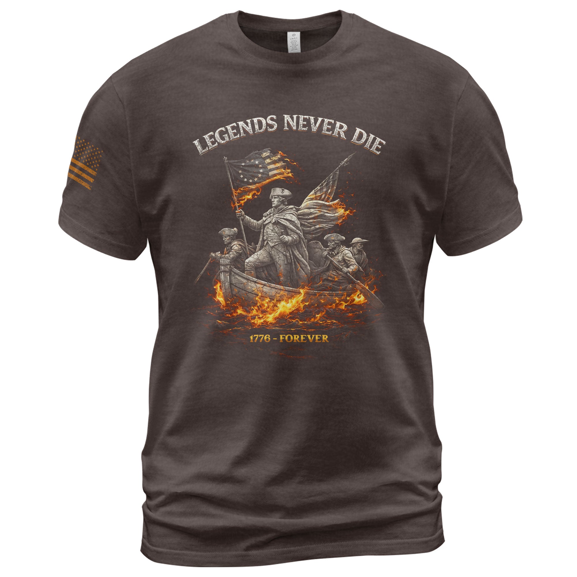 America 250th Anniversary 1776-2026 Semiquincentennial T-Shirt – Legends Never Die George Washington Retro Patriotic Shirt