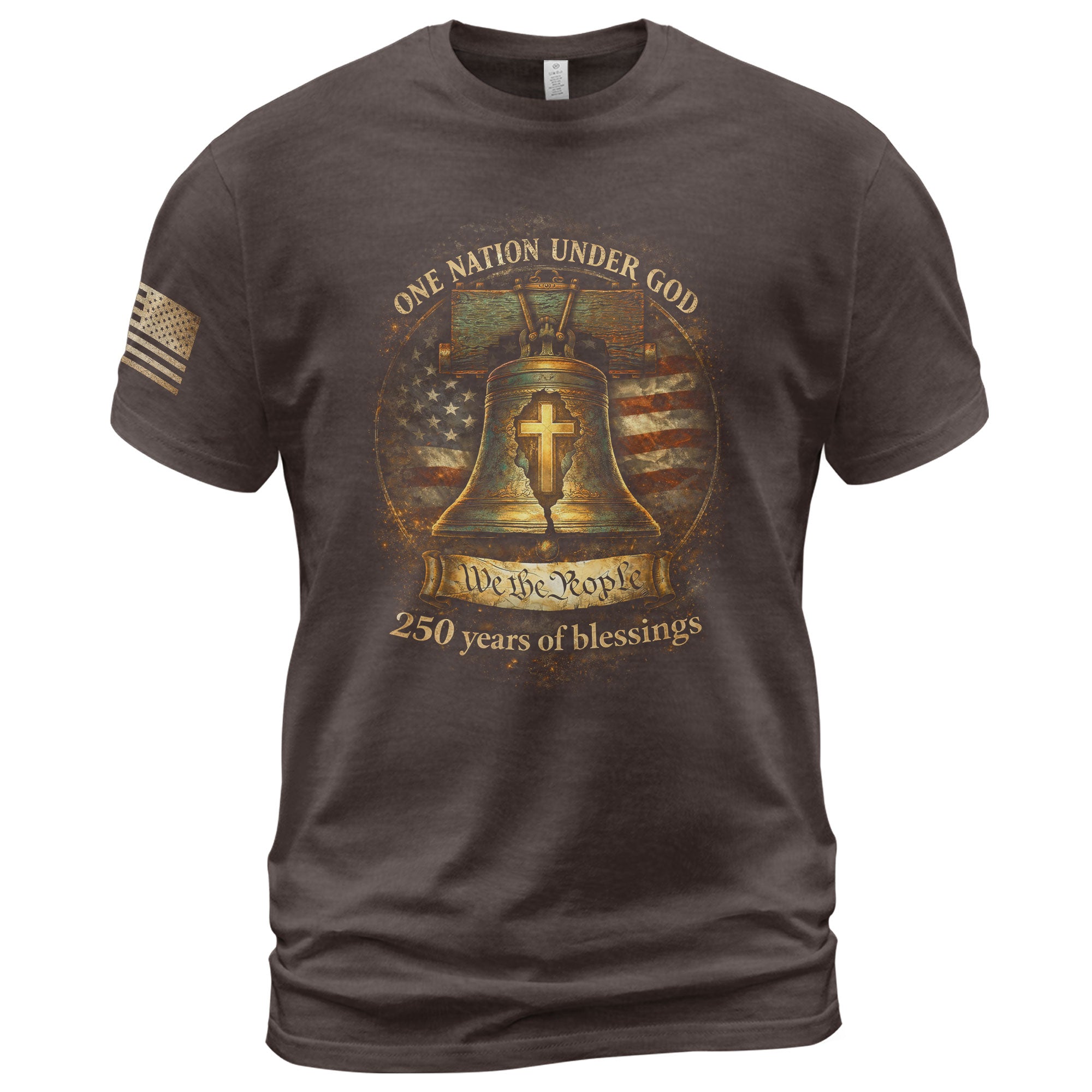 America 250th Anniversary 1776-2026 Shirt – We The People Liberty Bell One Nation Under God Christian Patriotic T-Shirt