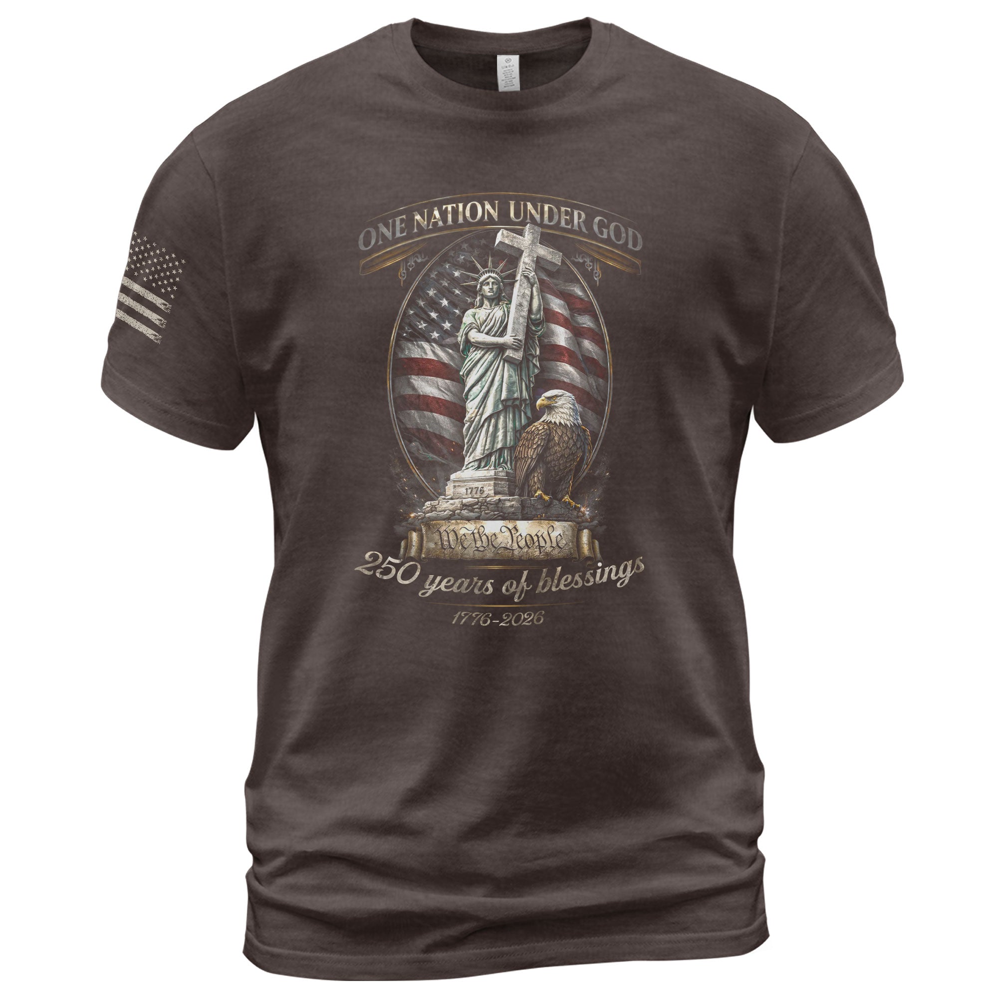 America 250th Anniversary 1776-2026 T-Shirt – We The People 250 Years of Blessings Bald Eagle Semiquincentennial Patriotic Shirt