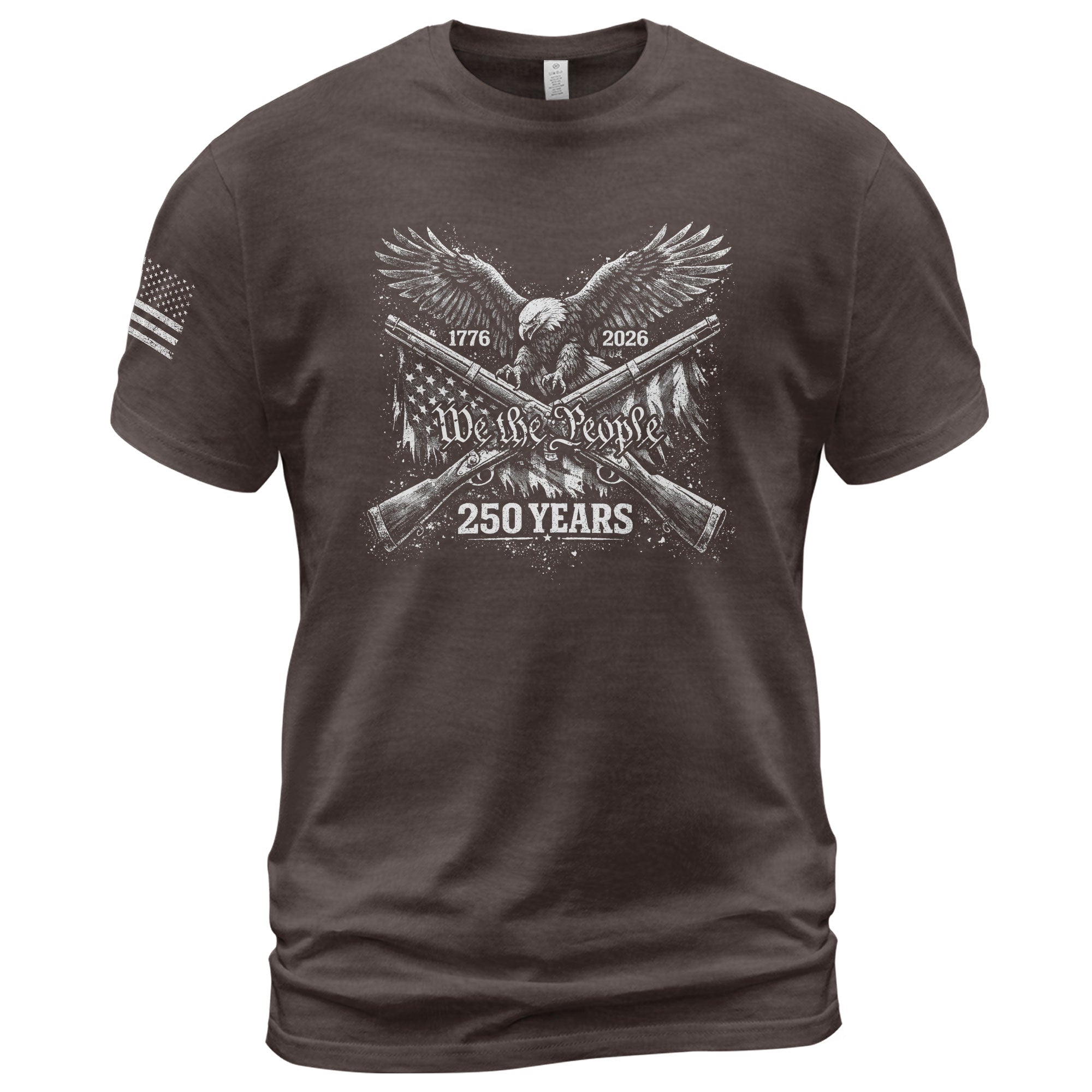 Semiquincentennial We The People 250 Years Eagle & Crossed Rifles Tribute Shirt