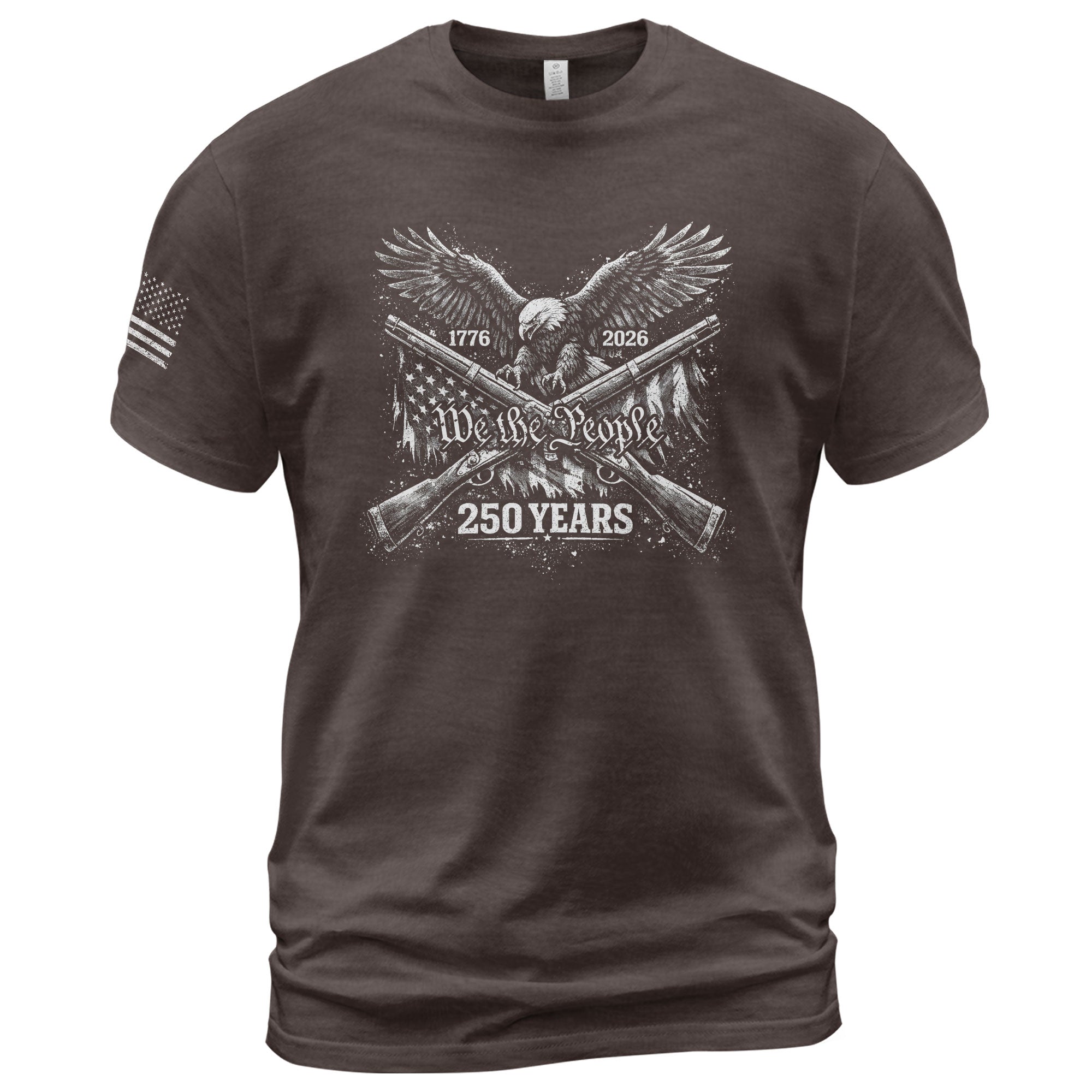 America 250th Anniversary T-Shirt 1776-2026 – We The People Eagle & Crossed Rifles Tee