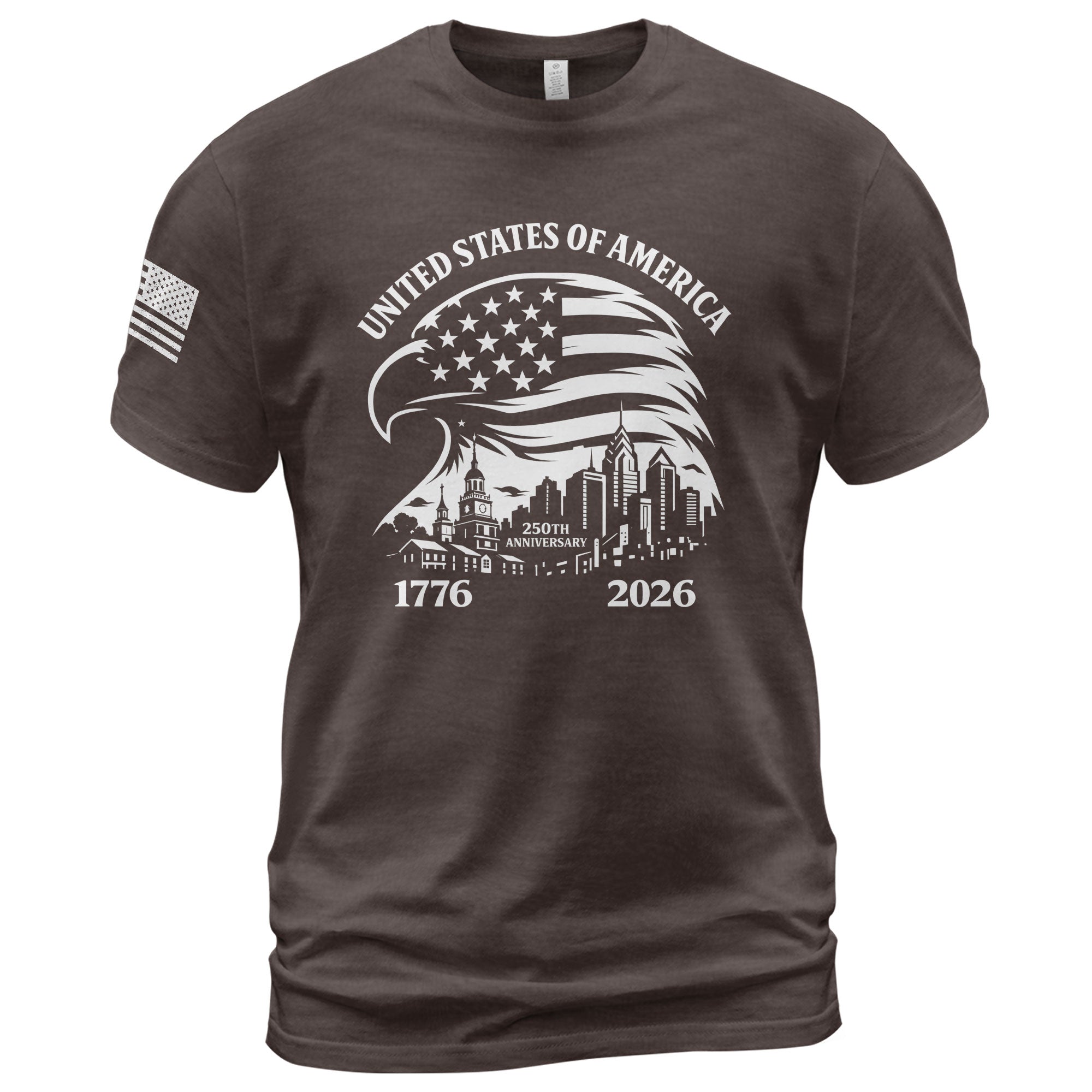 USA 250th Anniversary 1776-2026 T-Shirt – Eagle & American Flag Patriotic Freedom Mens Shirt